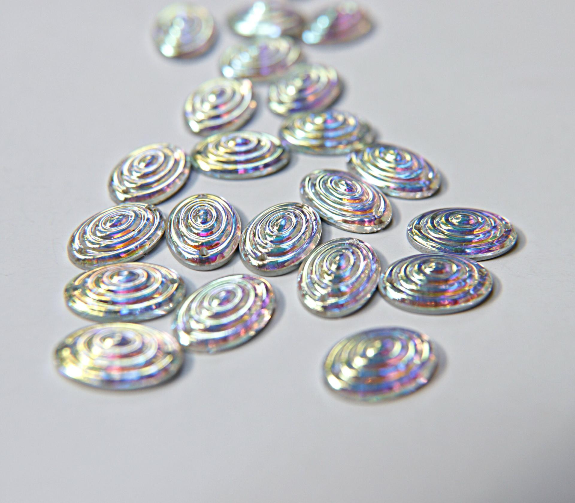 16x11mm Rare Vintage Swarovski Oval Swirl 2 HOLE Sew-On Rhinestones 2/6/12/36 pieces (5 COLORS)