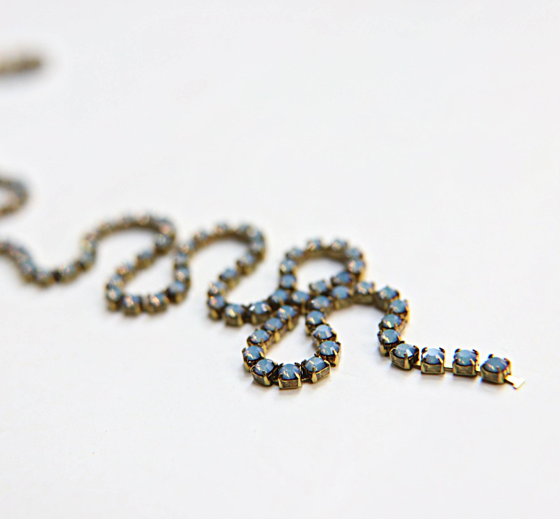 10SS Swarovski Rhinestone Cup Chain in White Opal Sky Blue 2.8mm Made in Austria 0.5/1/2/5 Meters vintage findings / jewelry making