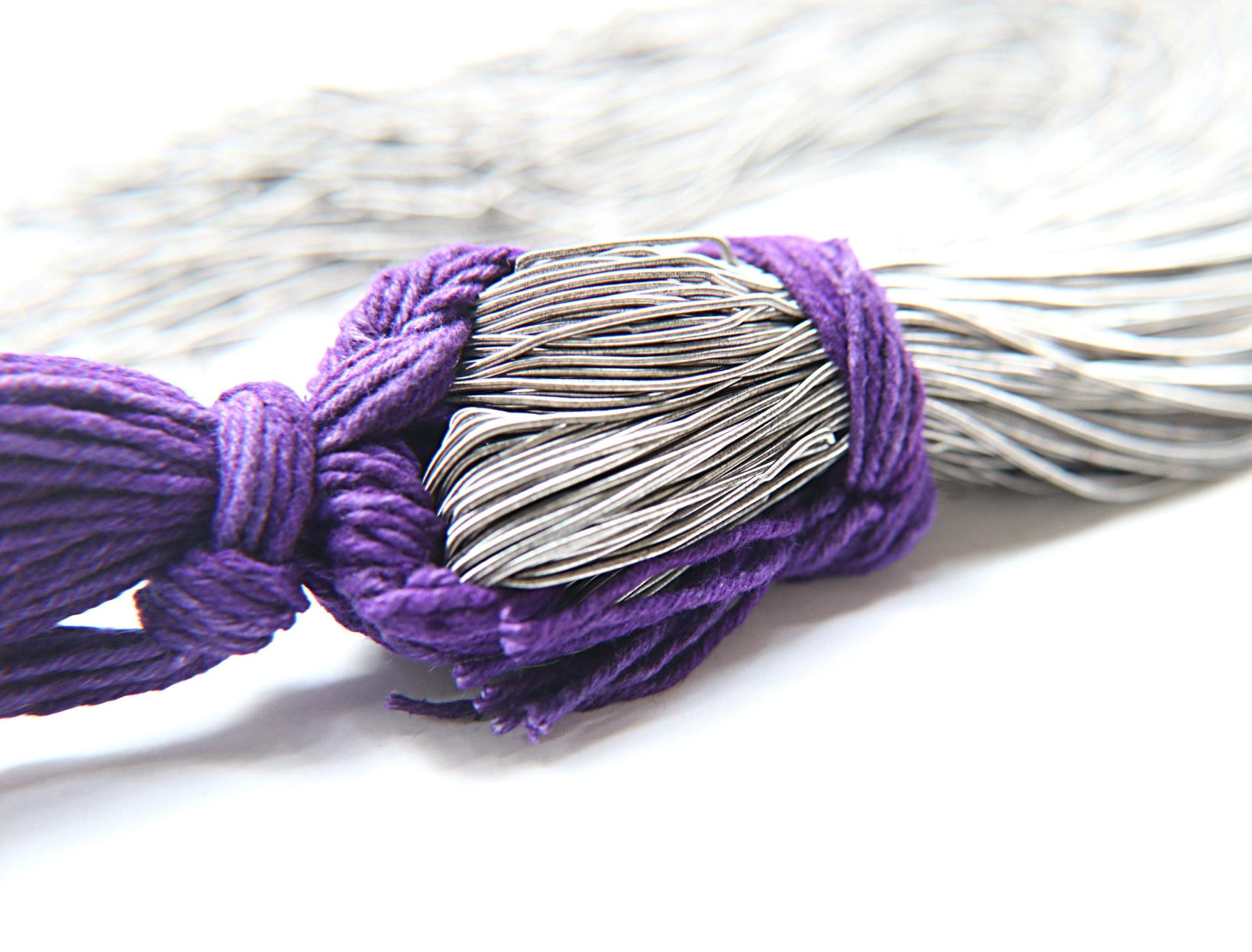 Gray Metallic Matte Finish, French Wire, Bullion Wire, Kora, Gimp Wire 50/100/200/400 Grams, Embroidery Haute Couture materials