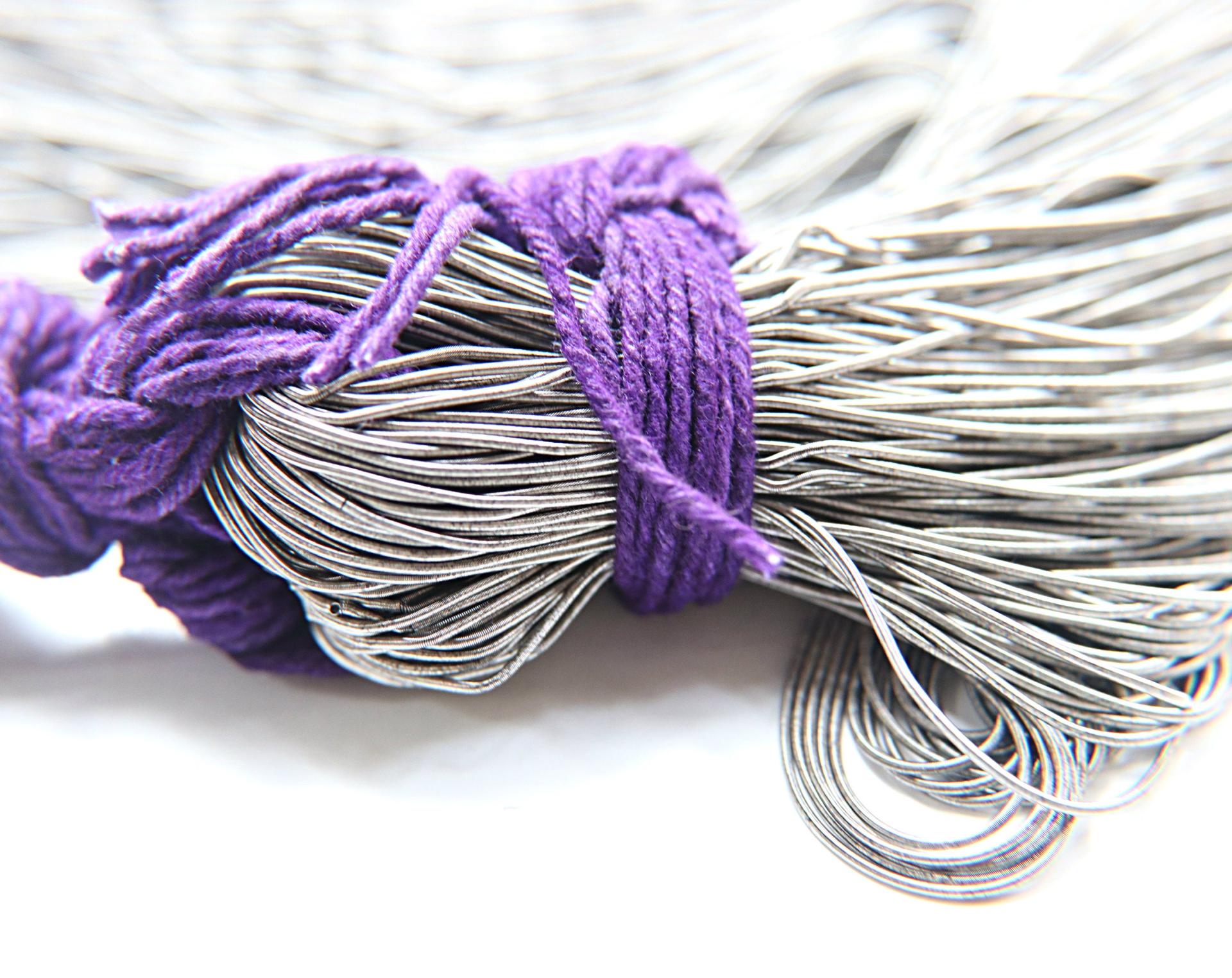 Gray Metallic Matte Finish, French Wire, Bullion Wire, Kora, Gimp Wire 50/100/200/400 Grams, Embroidery Haute Couture materials