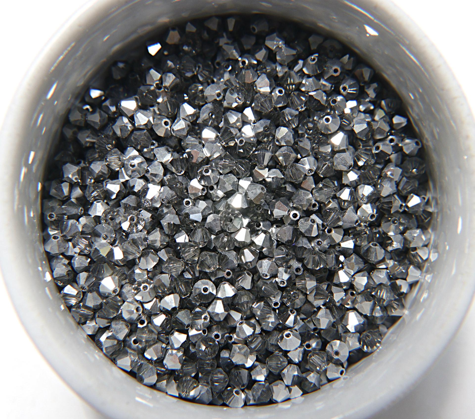 Swarovski 4mm Black Diamond Comet Argent Light Bicones Beads 36/72/144/432/720 Pieces embroidery materials, decoration wedding, earring bead