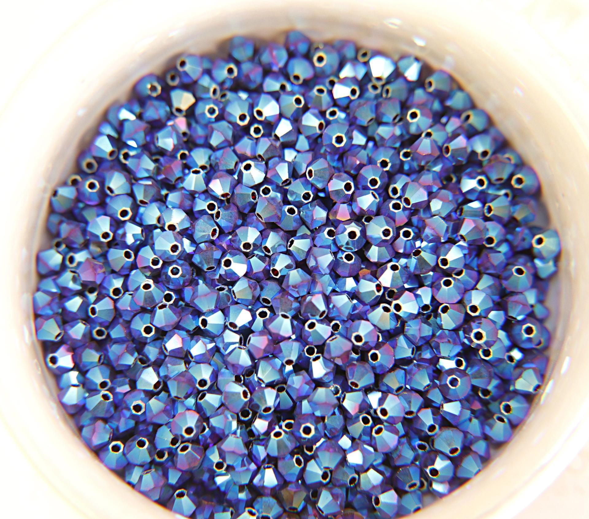 4mm Swarovski Garnet AB 2X FC Bicones Beads Rainbow 36/72/144/432/720 Pieces (241) jewelry making, embroidery couture materials