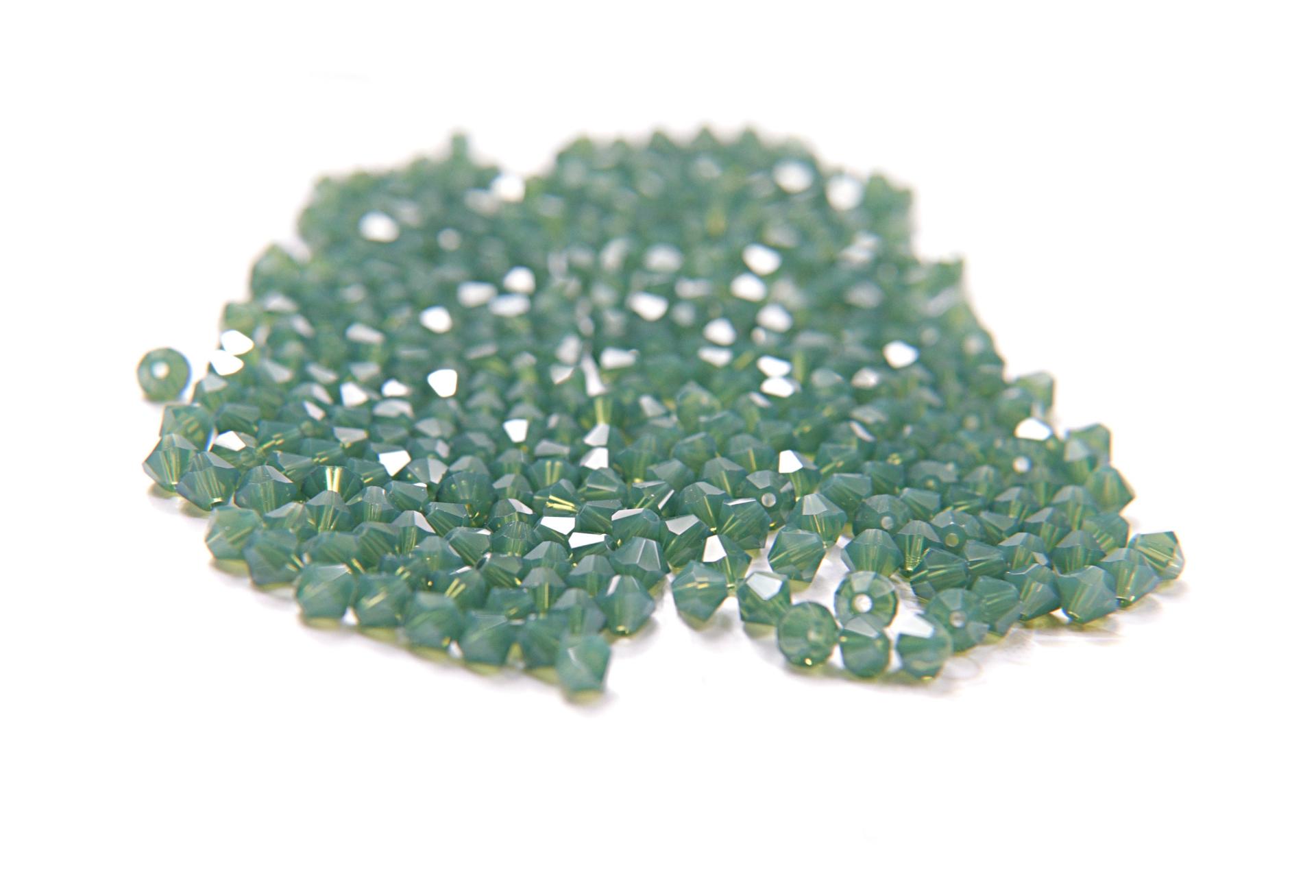 4/5MM Palace Green Opal Swarovski Bicone beads 12/36/72/144/432/720 Pieces (393) jewelry making, vintage findings, embroidery materials, gem