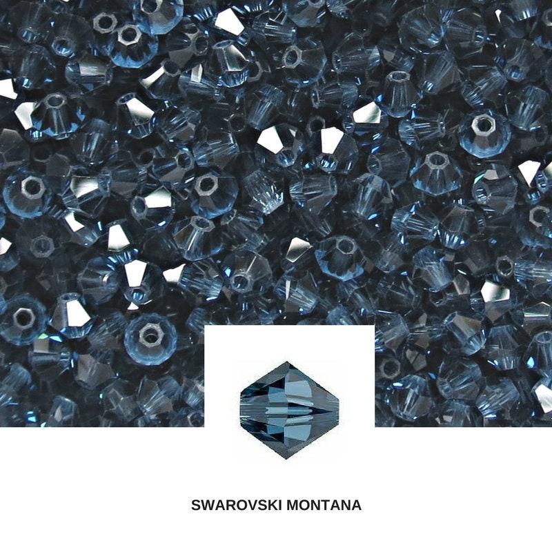 4mm Montana Swarovski Bicone 36/72/144/432/720 Pieces Jewelry Beads Made in Austria, embroidery materials, embellishment couture