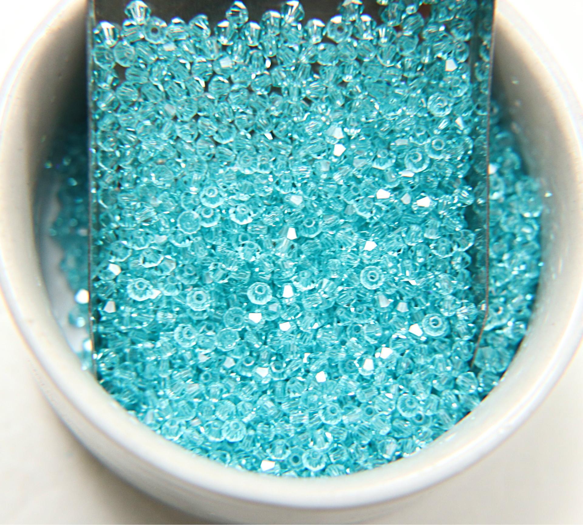 3mm Light Turquoise Swarovski Bicone loose beads 36/72/144/432/720 Pieces (515)Jewelry findings, embroidery materials, craft supplies