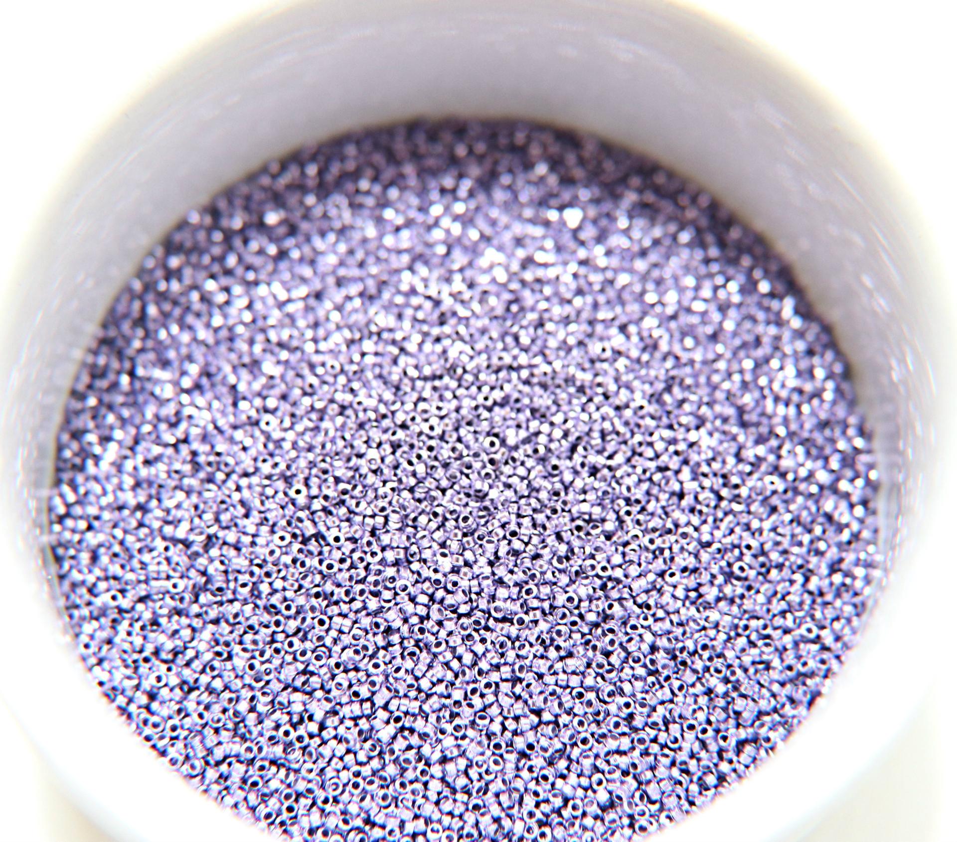 1mm Micro Violet Metallic Plated Tube Beads 5/10/100/500 Grams High Quality Nail Art / Haute Couture Embroidery