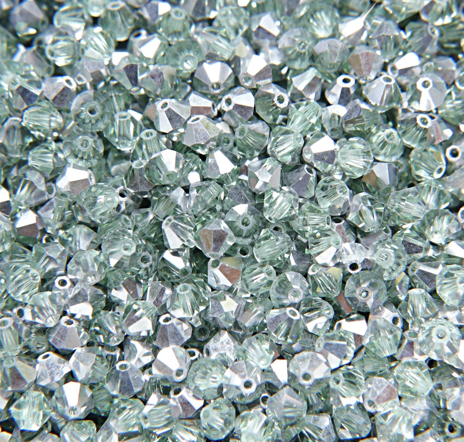 Swarovski (4mm) Chrysolite Comet Argent Light Bicones Beads 36/72/144/432/720 Pieces jewelry making, embroidery materials, loose rare beads