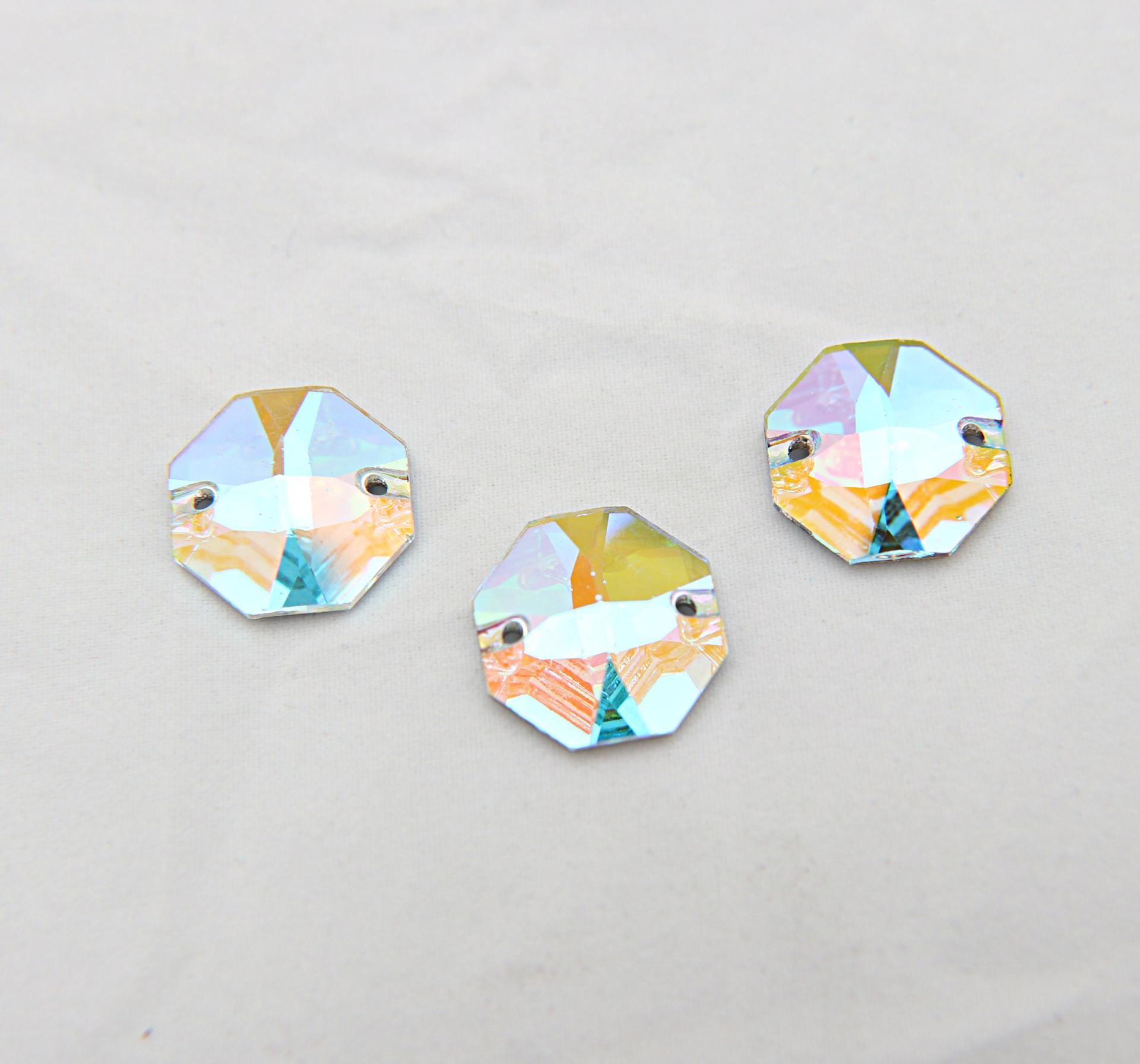 Swarovski 3260 16mm Hexagon Sew-On Bead, embroidery, jewelry parts 2/6/12/24 pieces bridal decorations, embroidery materials