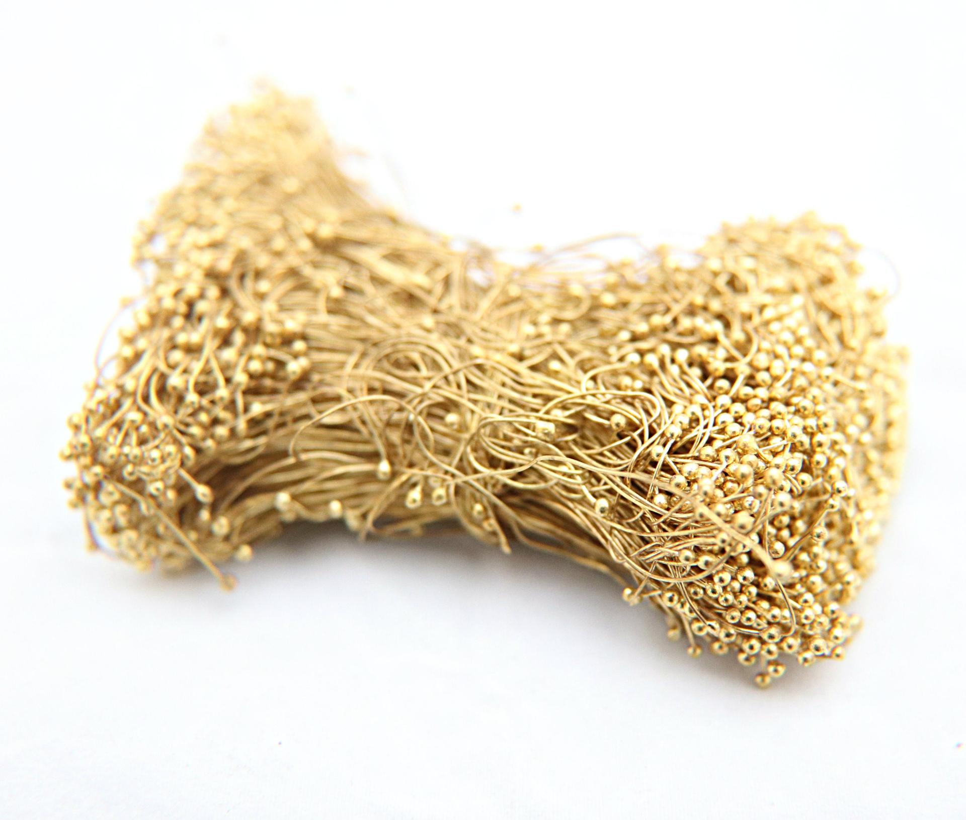 Handmade Brass two Ball Headpins 24/28/30 gauge - 2.75 inch long - 70mm 20/50/150 grams vintage supply, wire craft supply, jewelry making