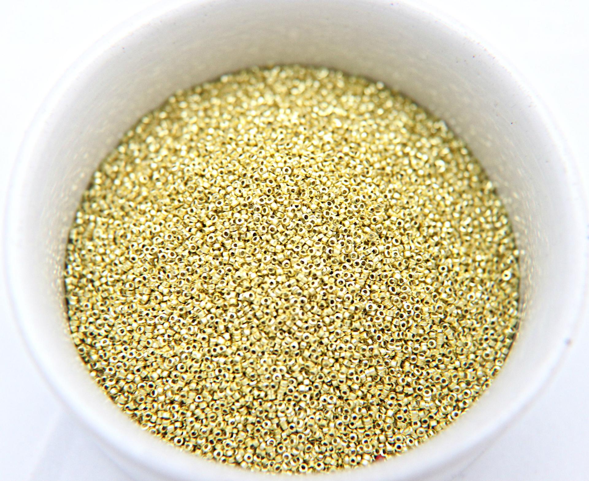1mm Micro Lemon Metallic Plated Tube Beads 5/10/100/500 Grams High Quality Nail Art decoration / Haute Couture Embroidery / Doll Making