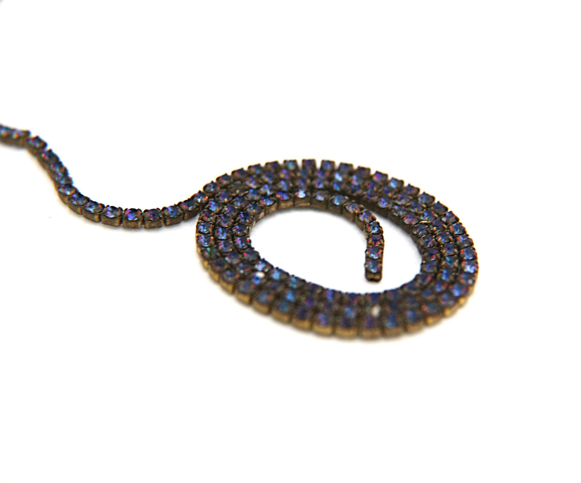 10ss Swarovski Close Cup Chain in Crystal Vitrail Medium 2.8mm Made in Austria 0.5/1/2/5 Meters rare couture materials