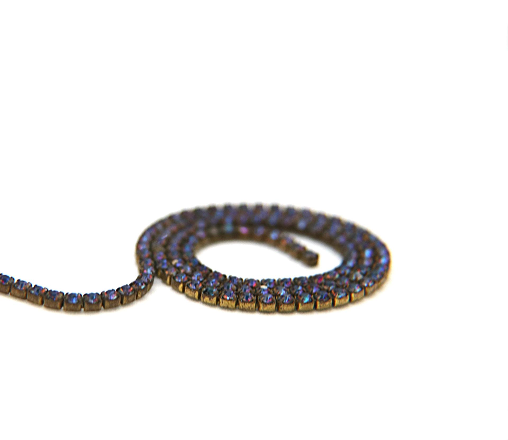10ss Swarovski Close Cup Chain in Crystal Vitrail Medium 2.8mm Made in Austria 0.5/1/2/5 Meters rare couture materials