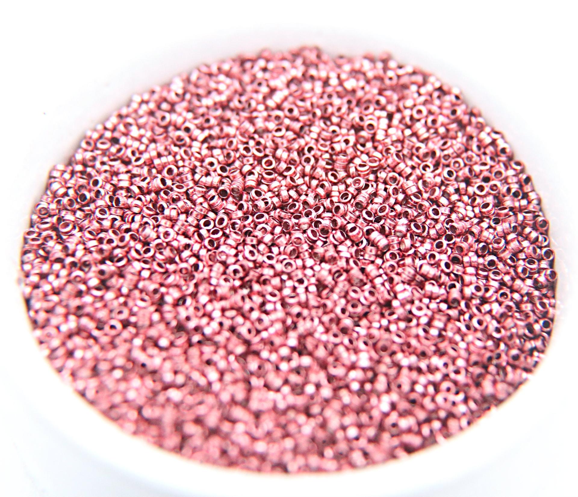 1.7mm Micro Rosewood Metallic Plated Tube Beads 5/10/100/500 Grams High Quality Nail Art / Haute Couture Embroidery / doll making