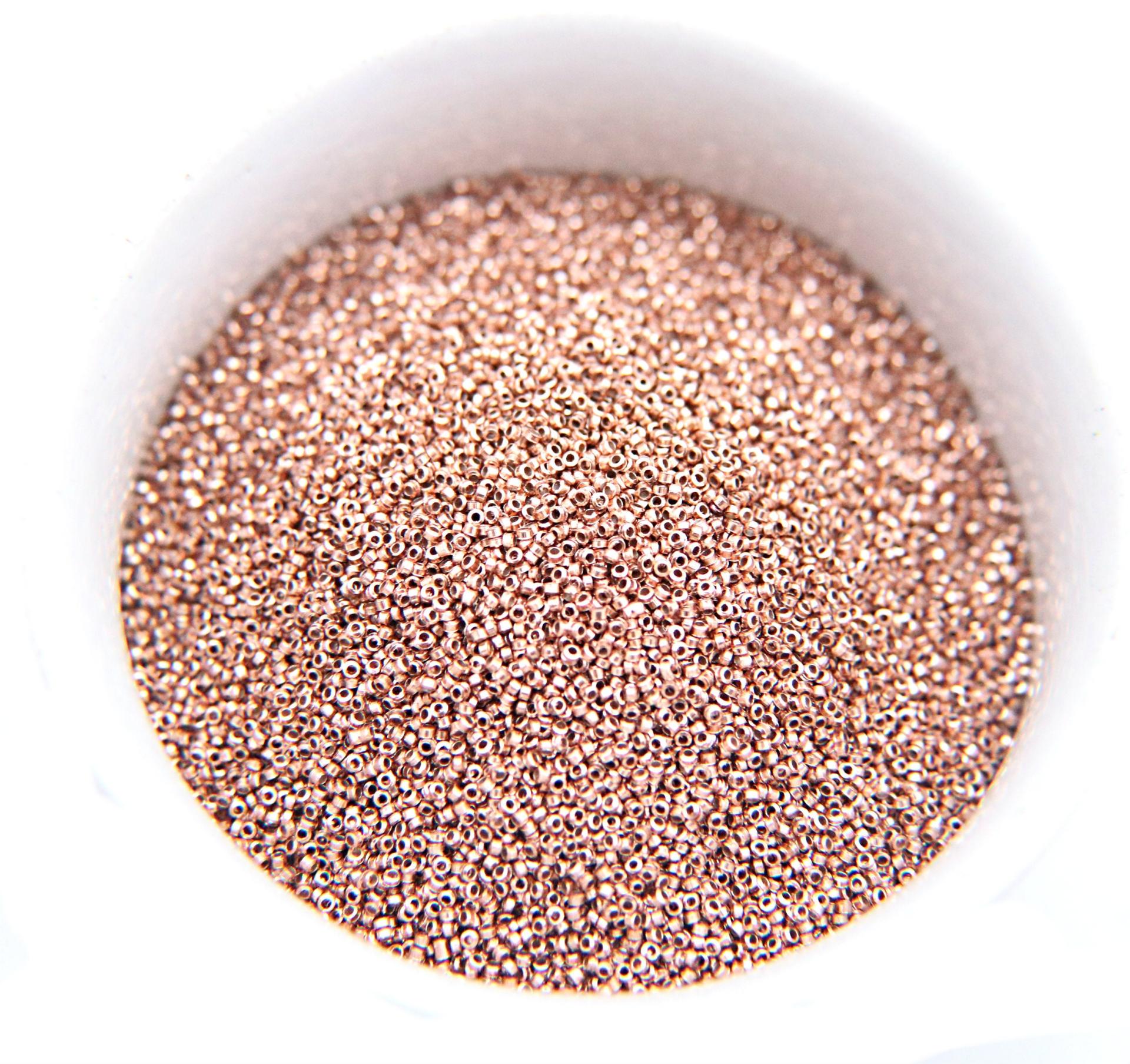 1mm Micro Old Rose Metallic Plated Tube Beads 5/10/100/500 Grams High Quality Nail Art decoration / Haute Couture Embroidery / Doll Making