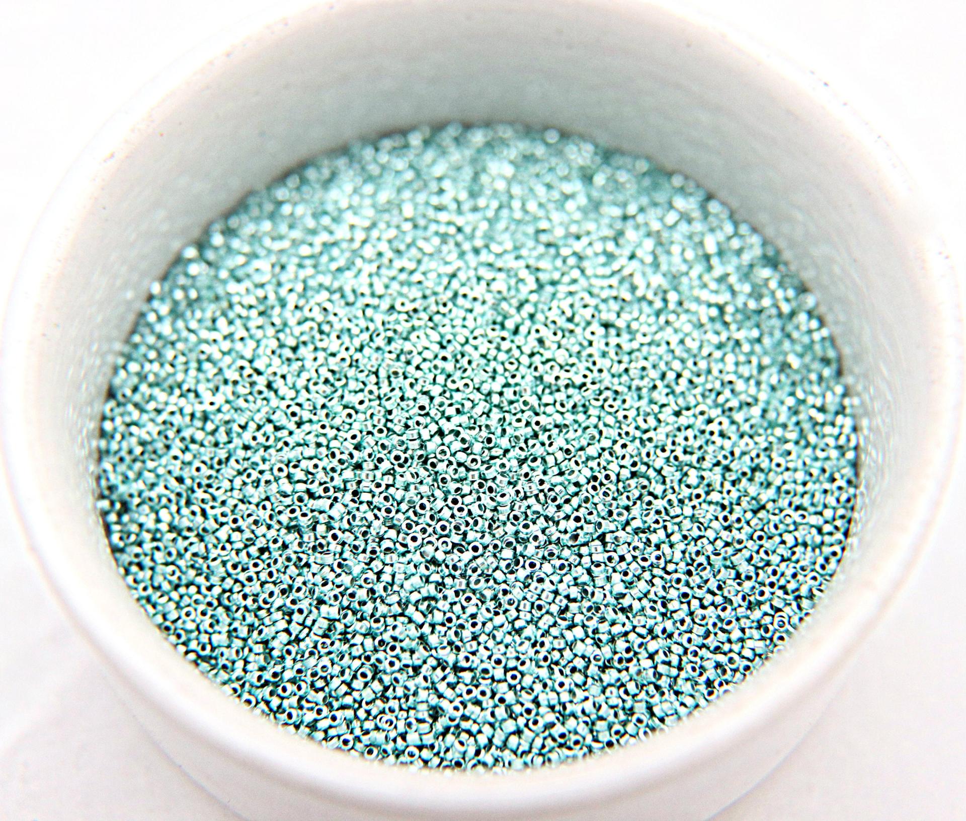 1mm Micro Aqua Metallic Plated Tube Beads 5/10/100/500 Gram High Quality Nail Art decoration / Haute Couture Embroidery / Doll Making