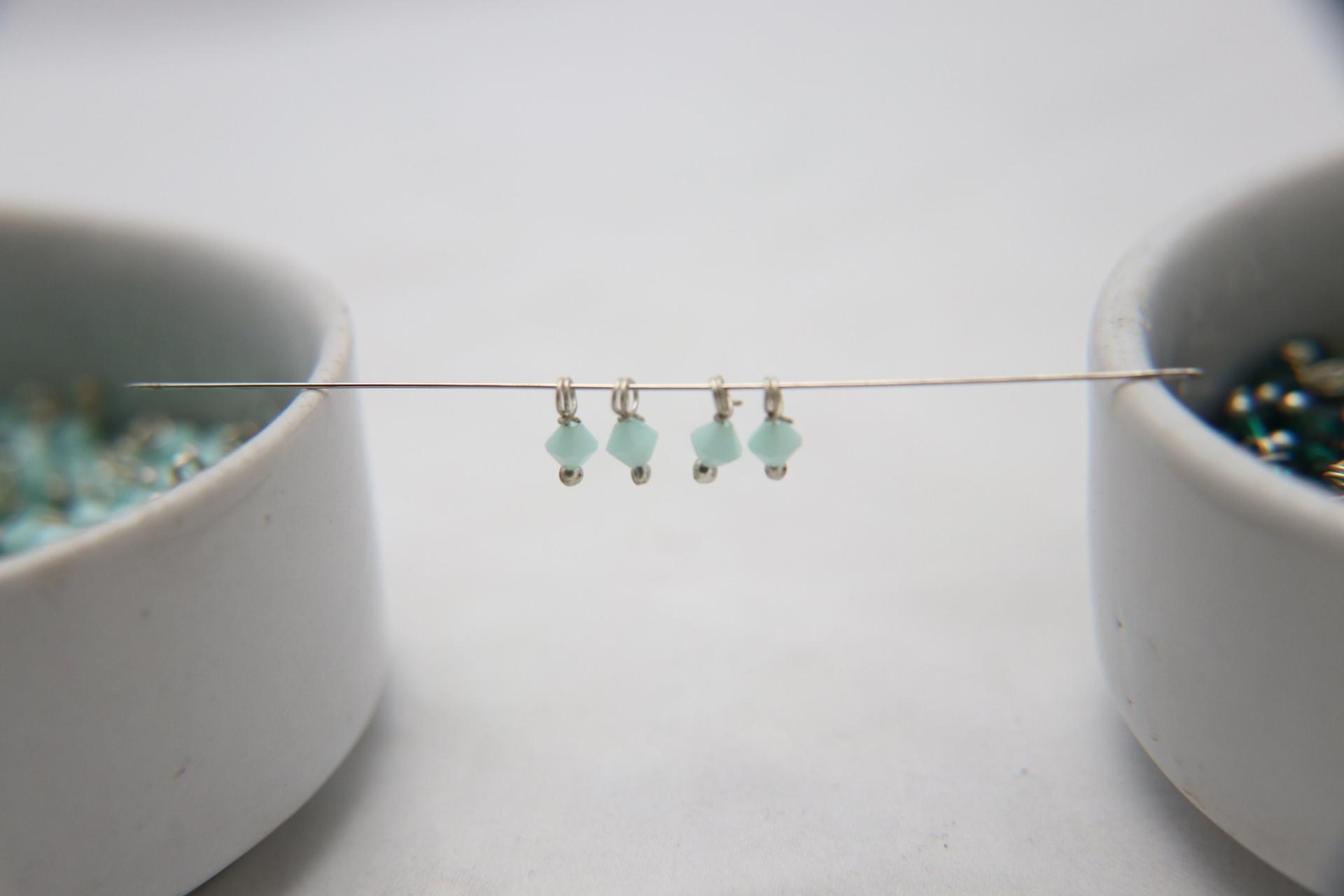 4mm Swarovski Mint Alabaster crystal dangles in Sterling Silver wire wrapped- charms- drops- jewelry making 36/72/144/432/1000Pieces