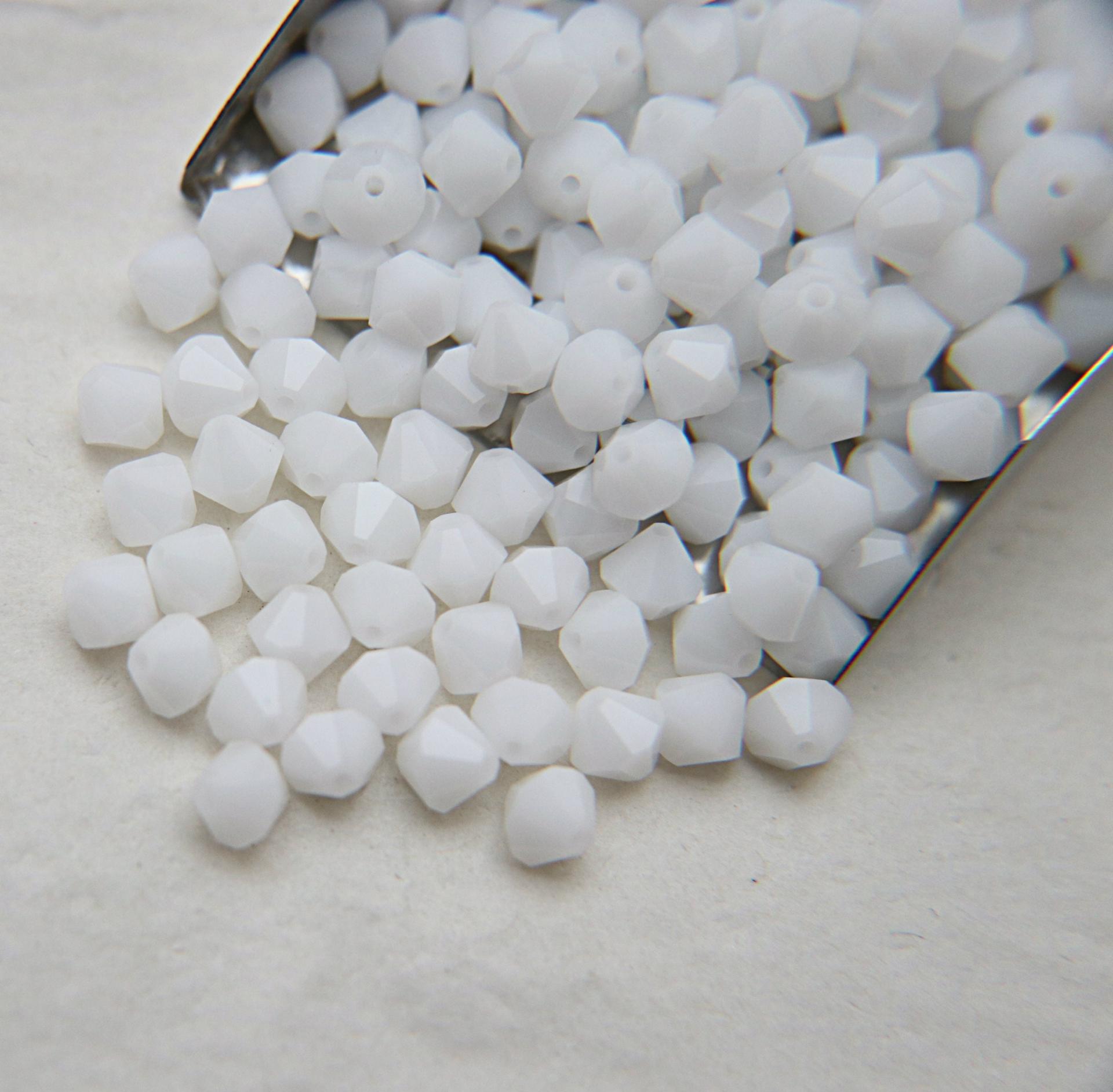 6mm White Alabaster Swarovski Bicone Beads 20 Gross (2880 Pieces) (281) Premium materials, rare jewelry findings, wedding white beads