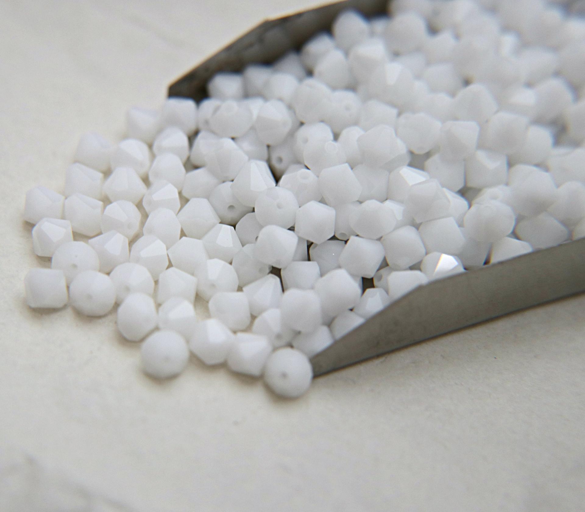 6mm White Alabaster Swarovski Bicone Beads 20 Gross (2880 Pieces) (281) Premium materials, rare jewelry findings, wedding white beads