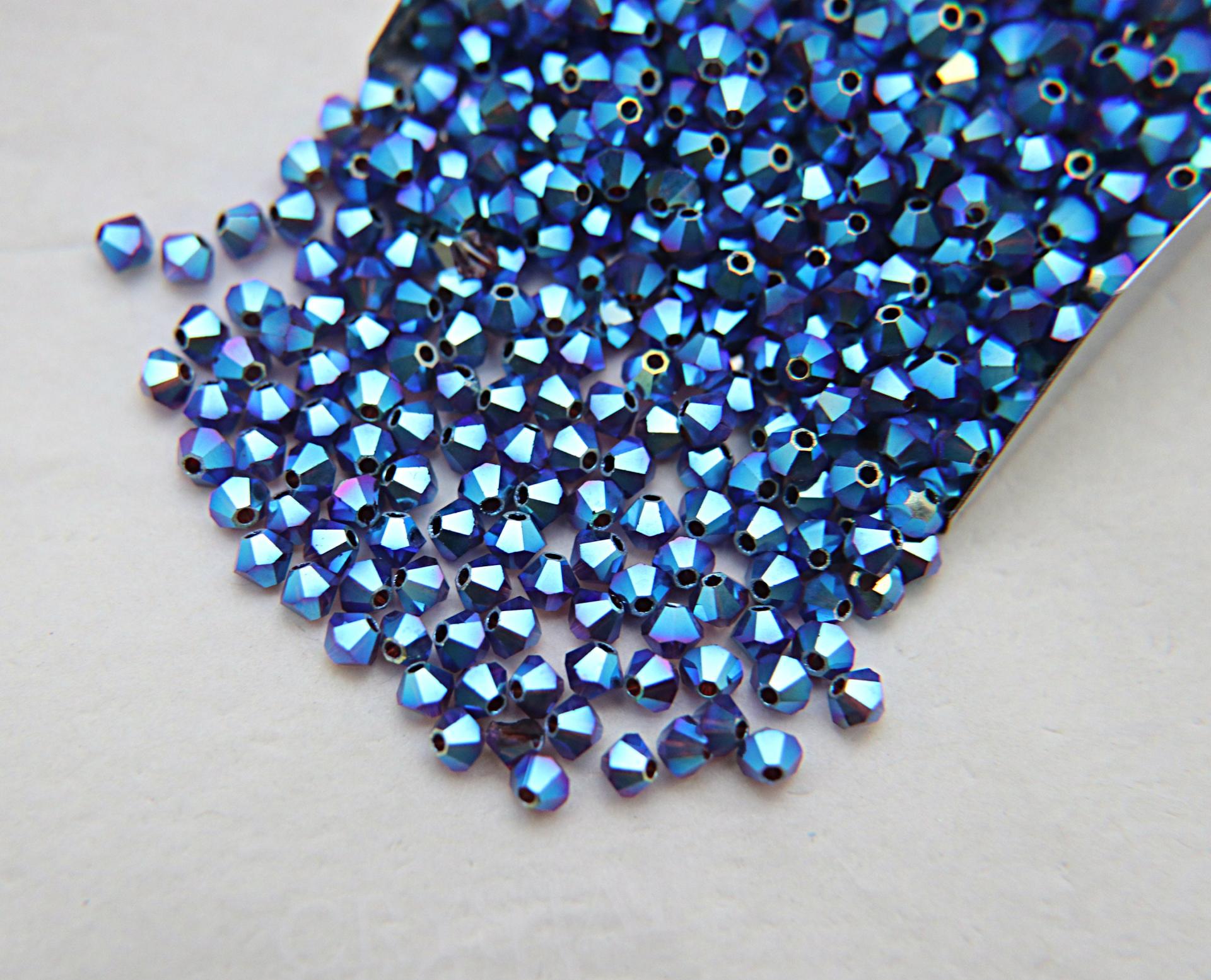 4mm Swarovski Garnet AB 2X FC Bicones Beads Rainbow 36/72/144/432/720 Pieces (241) jewelry making, embroidery couture materials