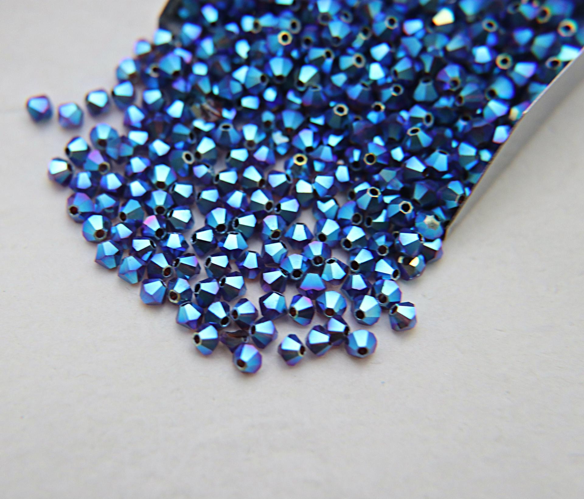 4mm Swarovski Garnet AB 2X FC Bicones Beads Rainbow 36/72/144/432/720 Pieces (241) jewelry making, embroidery couture materials