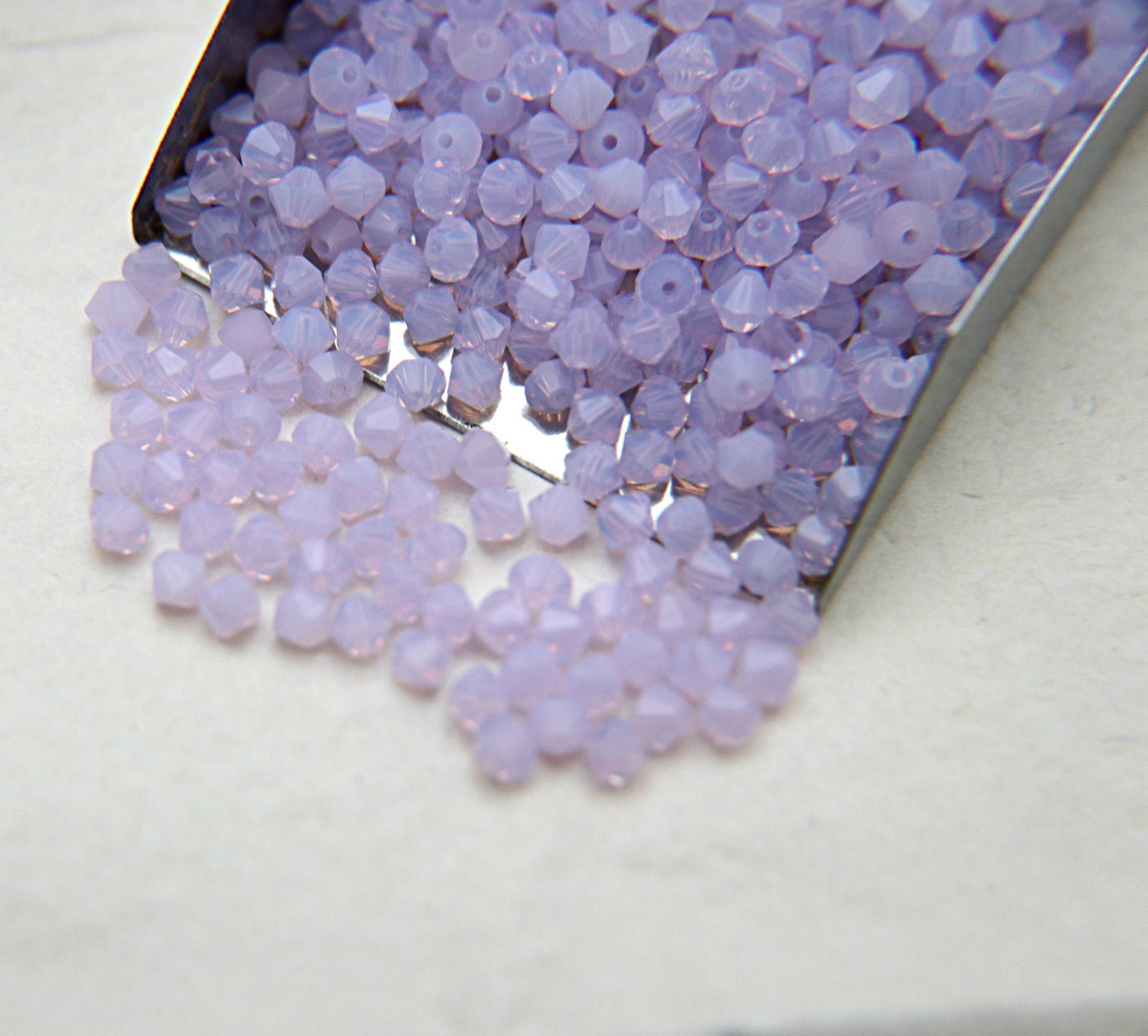 4mm Violet Opal Swarovski Bicone Beads 36/72/144/360/720 Pieces (389) jewelry beads, embellishment couture, embroidery materials
