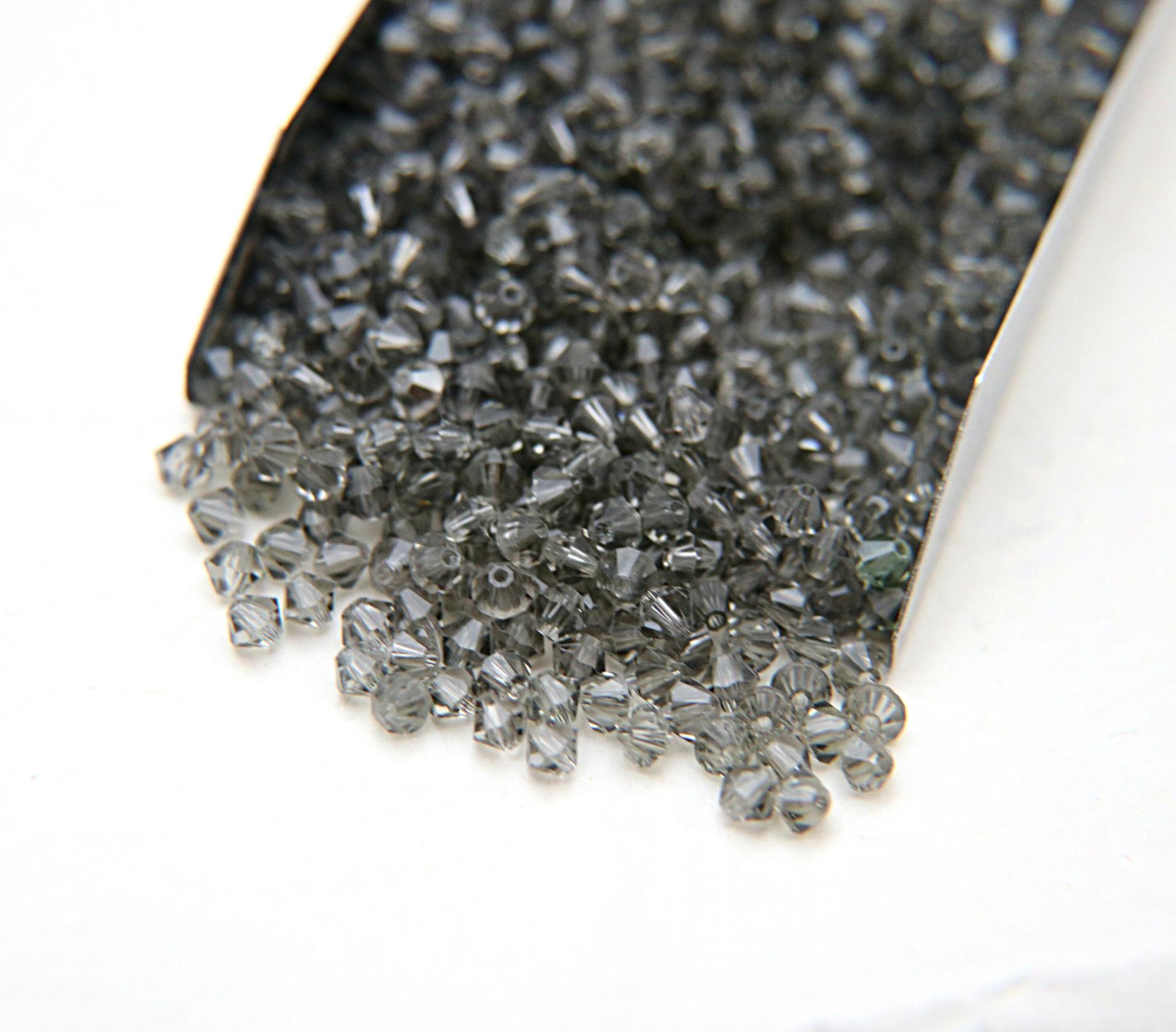 4mm Black Diamond Swarovski Bicone beads 36/72/144/432/720 Pieces (215) embroidery materials, jewelry making, rare beads, PREMIUM Supply
