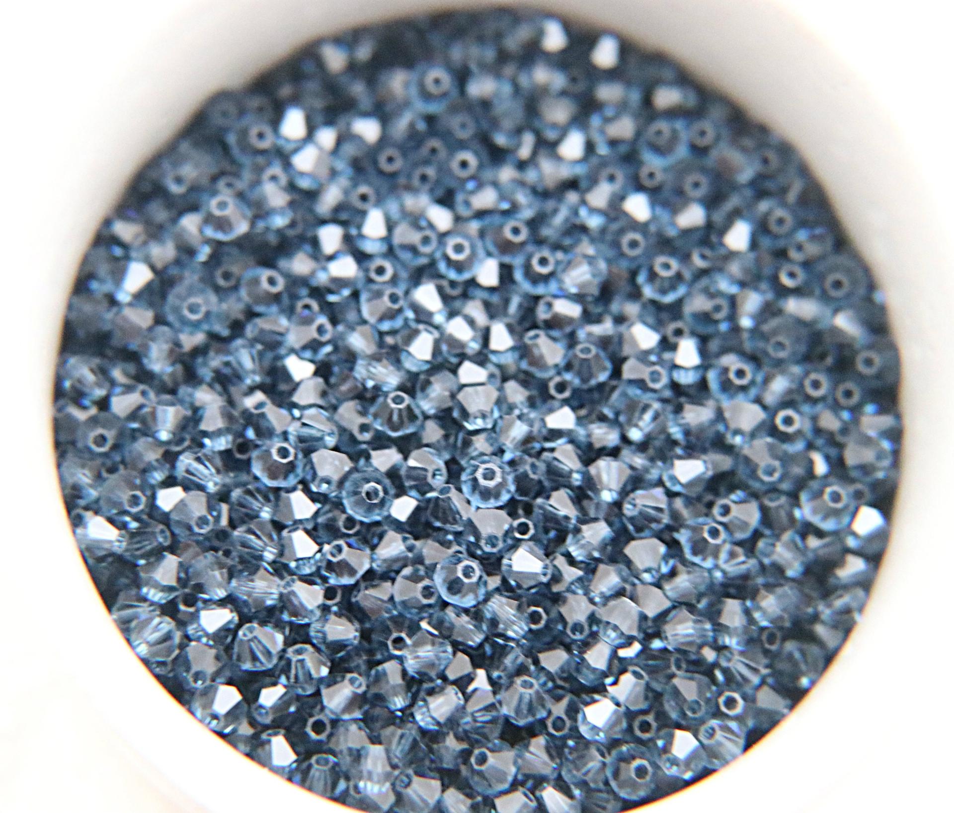 4mm Montana Swarovski Bicone 36/72/144/432/720 Pieces Jewelry Beads Made in Austria, embroidery materials, embellishment couture