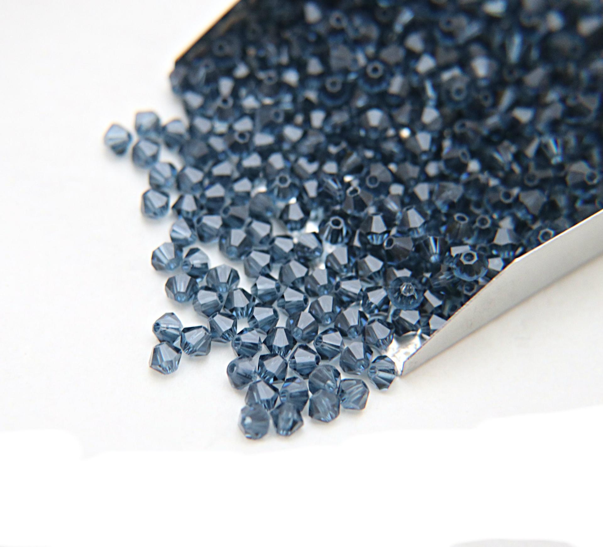4mm Montana Swarovski Bicone 36/72/144/432/720 Pieces Jewelry Beads Made in Austria, embroidery materials, embellishment couture