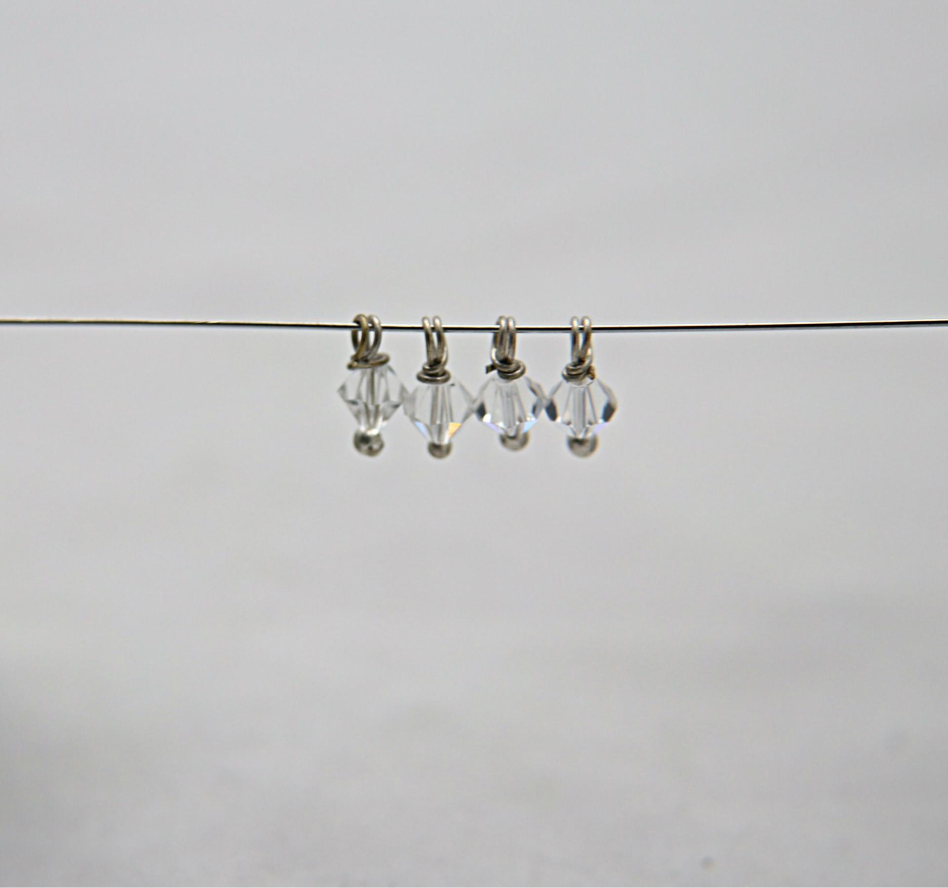 4mm Swarovski Crystal dangles in Sterling Silver wire wrapped- charms- drops- jewelry making 72/144/432/1000Pieces vintage findings, craft