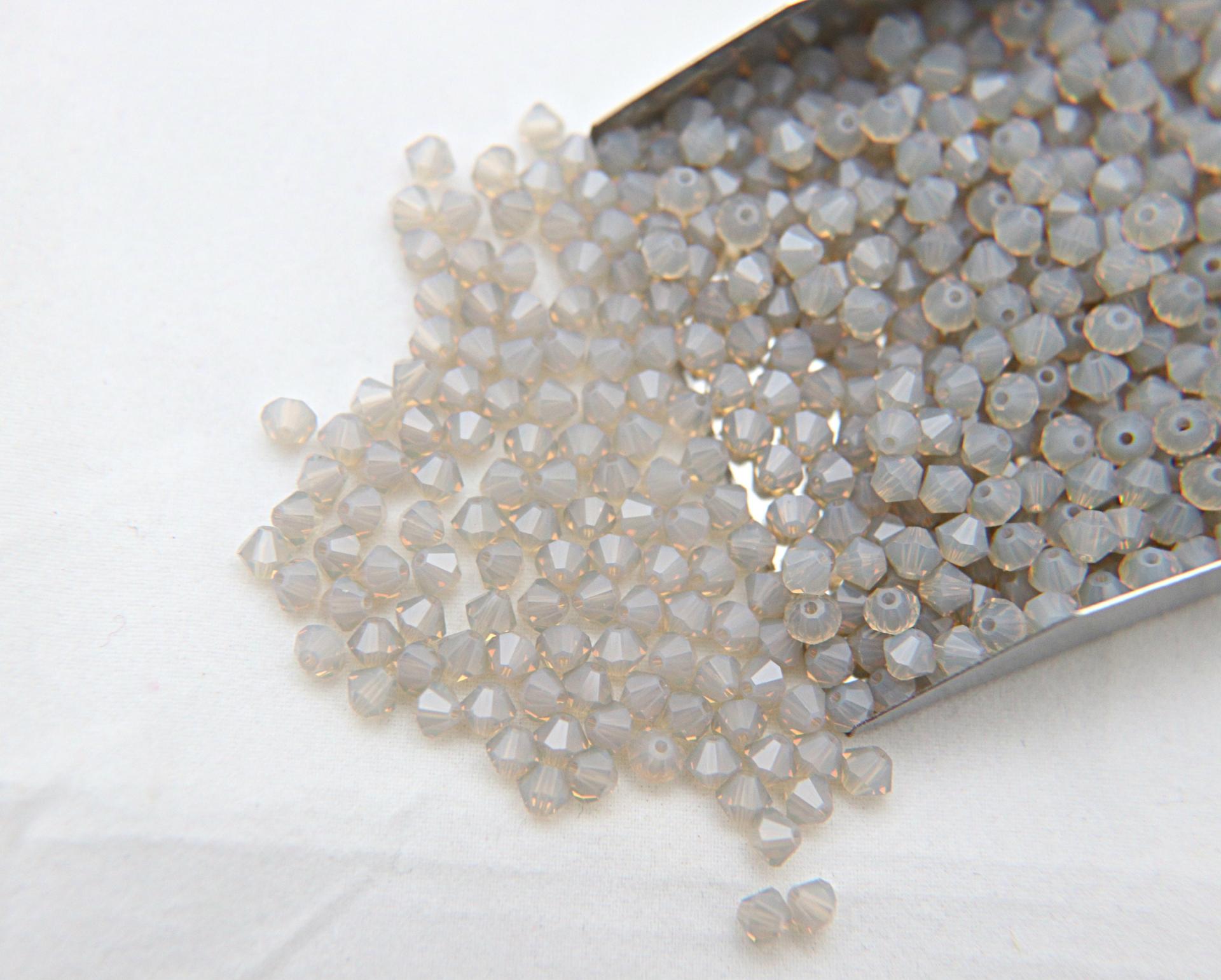 3mm Light Grey Opal Swarovski Bicone beads 36/72/144/432/720 Pieces (383) Jewelry findings, embroidery materials, jewelry making, rare beads