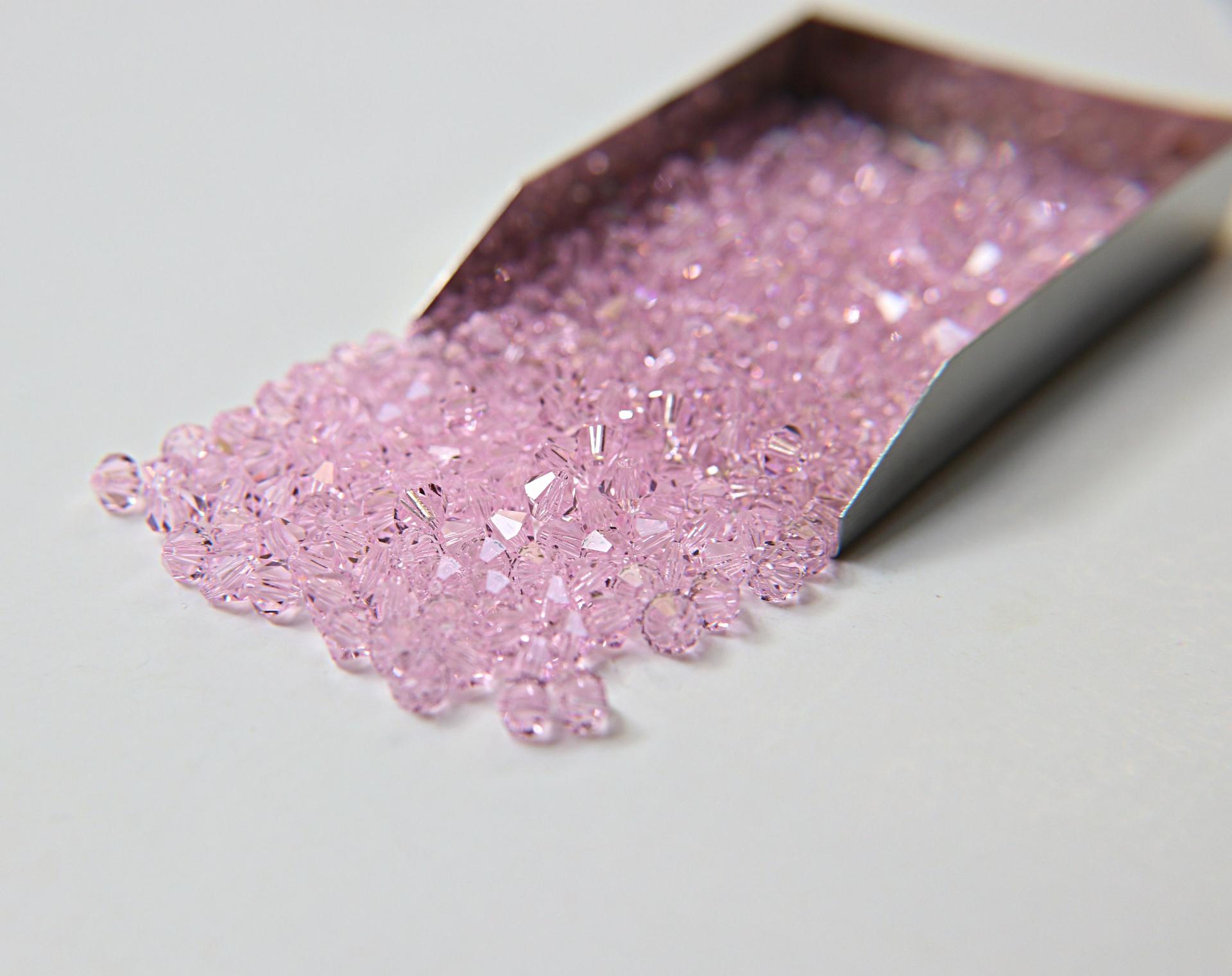 3MM Rosaline Swarovski Bicone beads 36/72/144/432/720 Pieces (508) Rare findings, jewelry making, craft supplies, embellishment, wedding