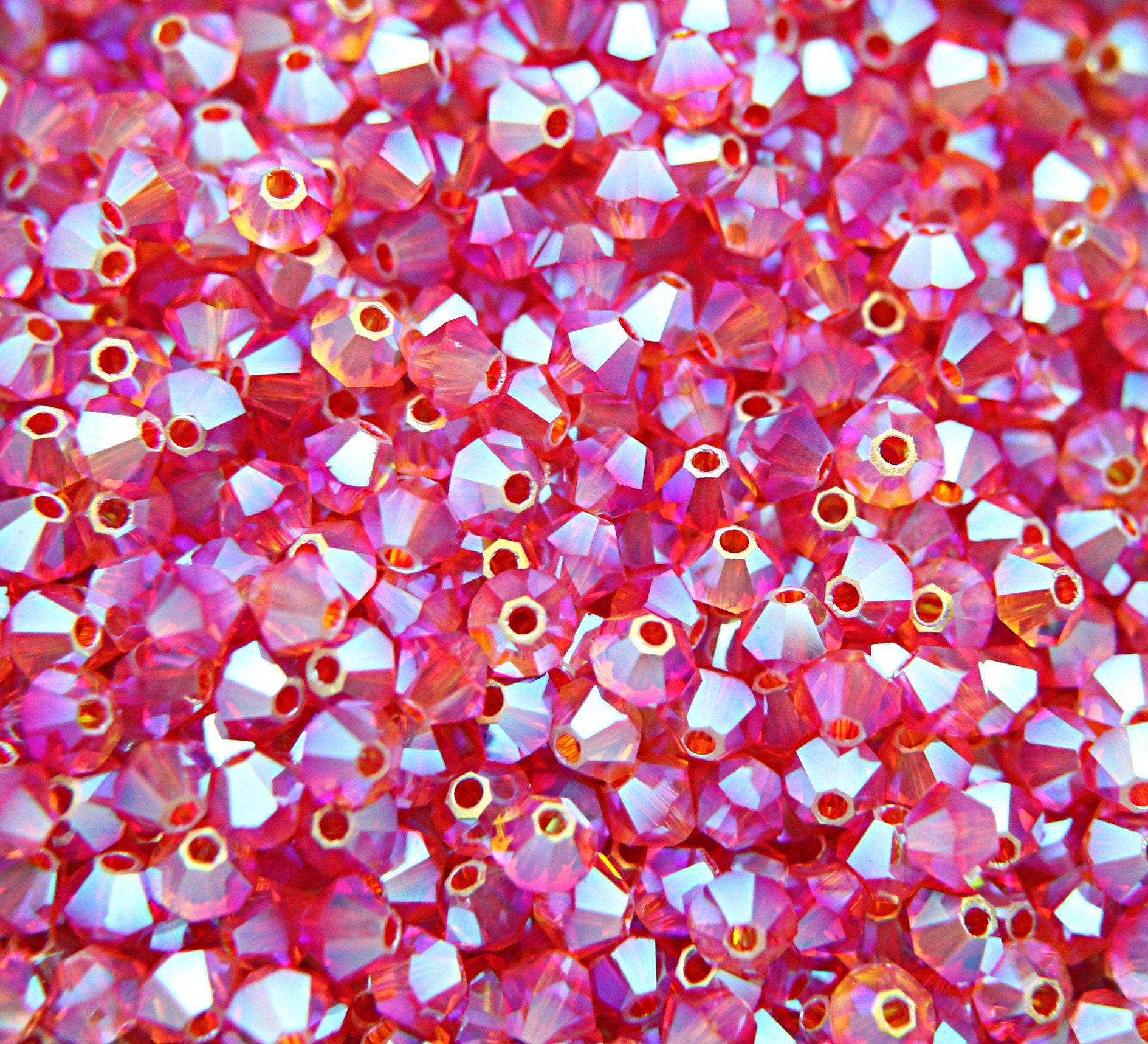 4mm Swarovski Fireopal AB 2X FC Bicones Rainbow Beads 36/72/144/432/720 Pieces (237) jewelry making rare findings, couture embellishments