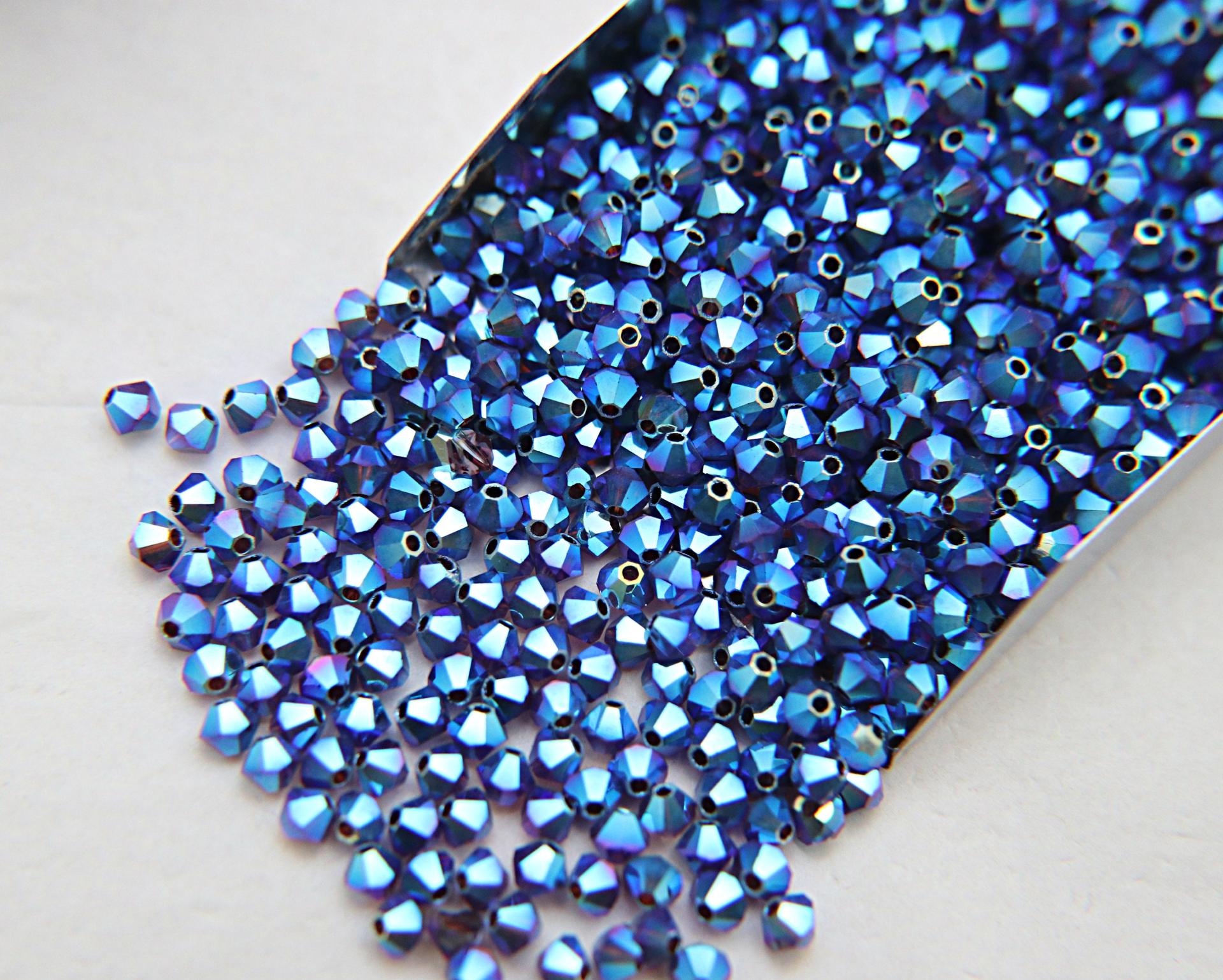 4mm Swarovski Garnet AB 2X FC Bicones Beads Rainbow 36/72/144/432/720 Pieces (241) jewelry making, embroidery couture materials