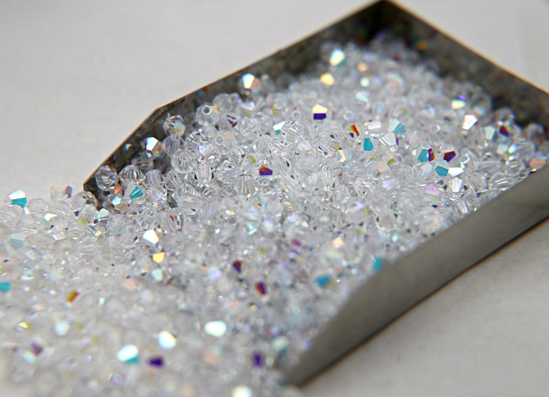 3/4mm Crystal Aurore Boreale Swarovski Bicone Crystal beads 36/72/144/432/720 Pieces rainbow beads, jewelry making, couture beading