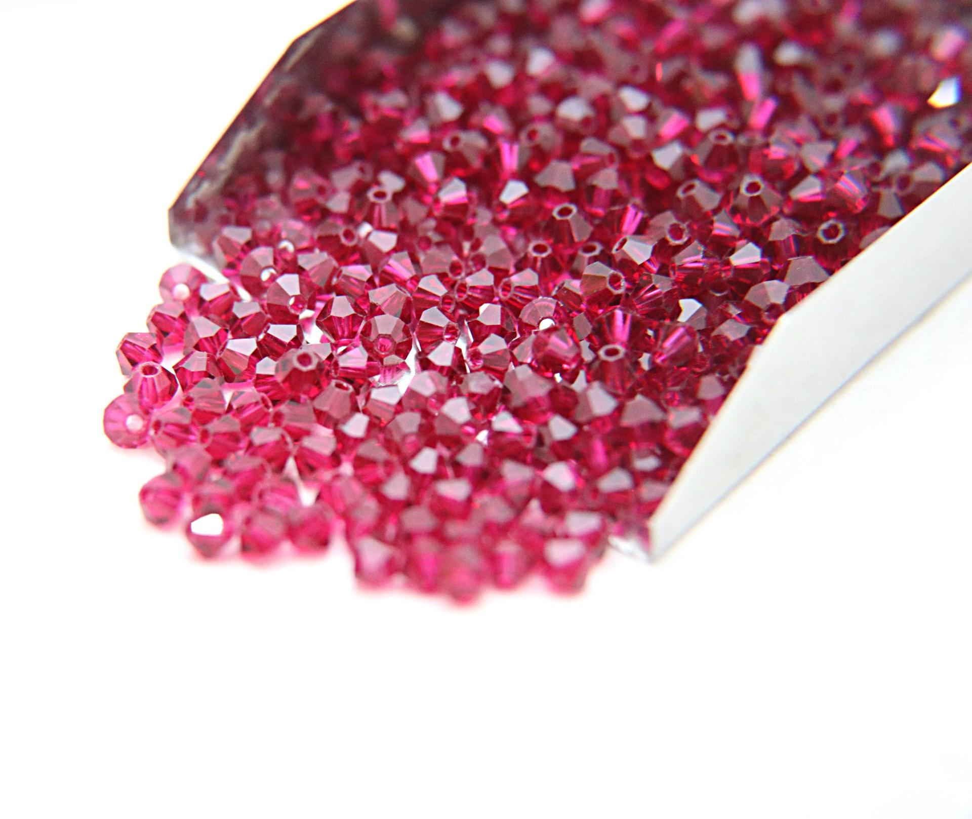 Ruby (3mm) Swarovski Bicone beads 36/72/144/432/720 Pieces (501) Jewelry making beads, couture embellishments, embroidery materials