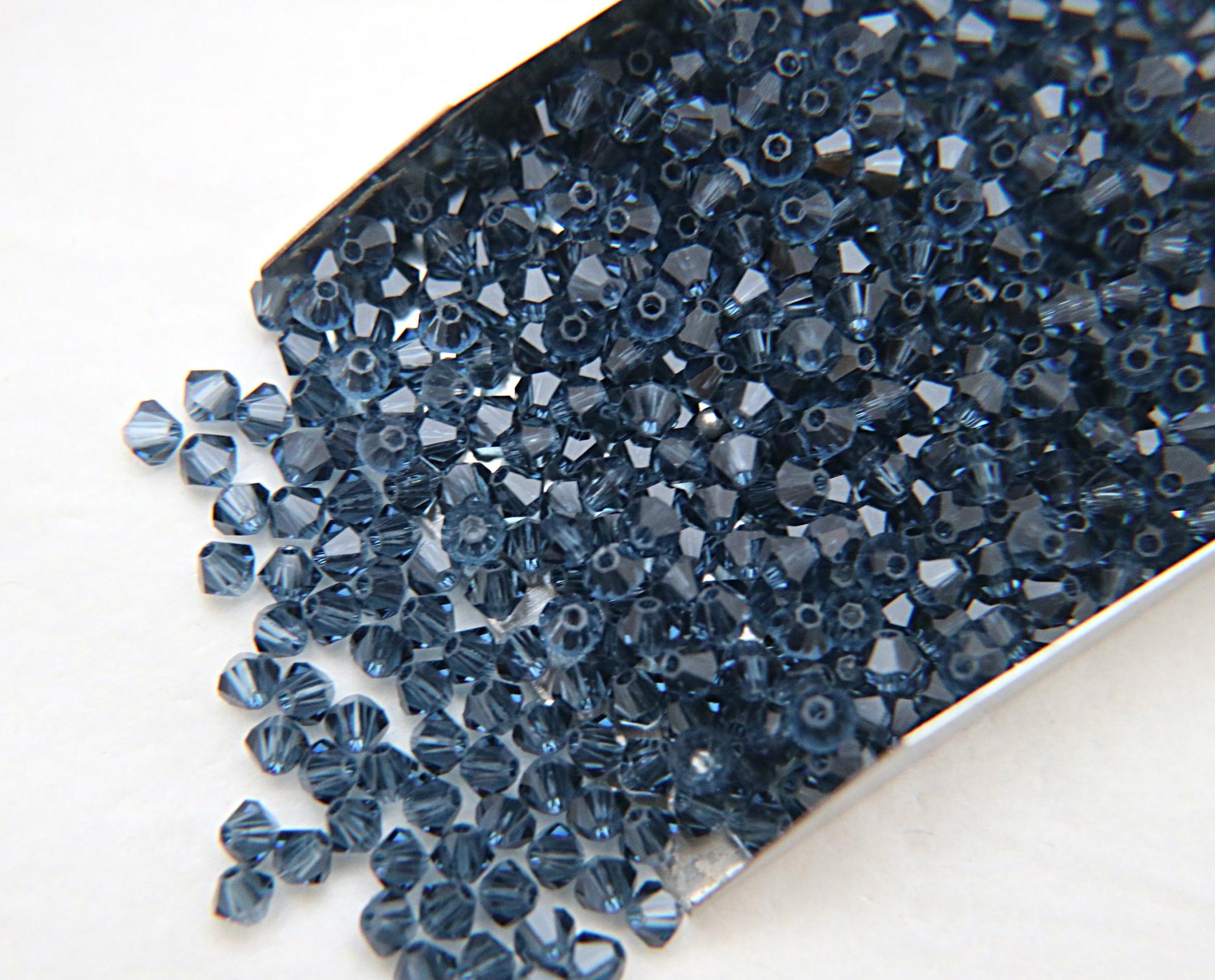 4mm Montana Swarovski Bicone 36/72/144/432/720 Pieces Jewelry Beads Made in Austria, embroidery materials, embellishment couture