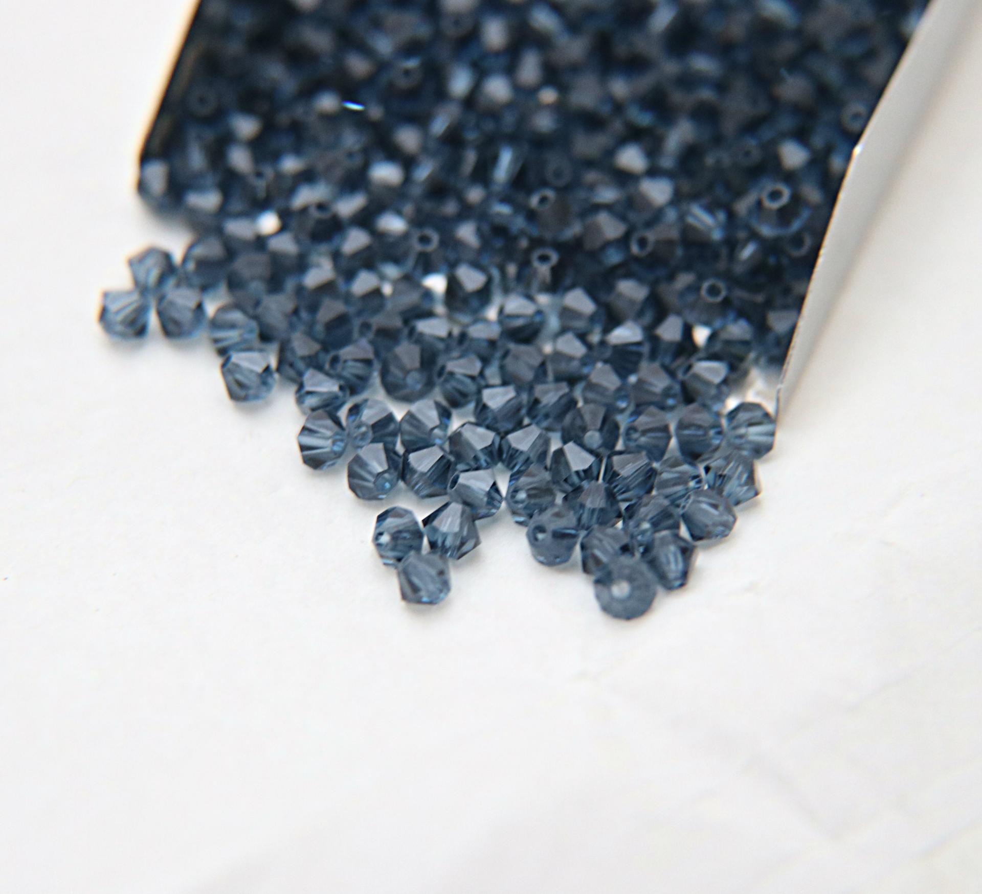 4mm Montana Swarovski Bicone 36/72/144/432/720 Pieces Jewelry Beads Made in Austria, embroidery materials, embellishment couture