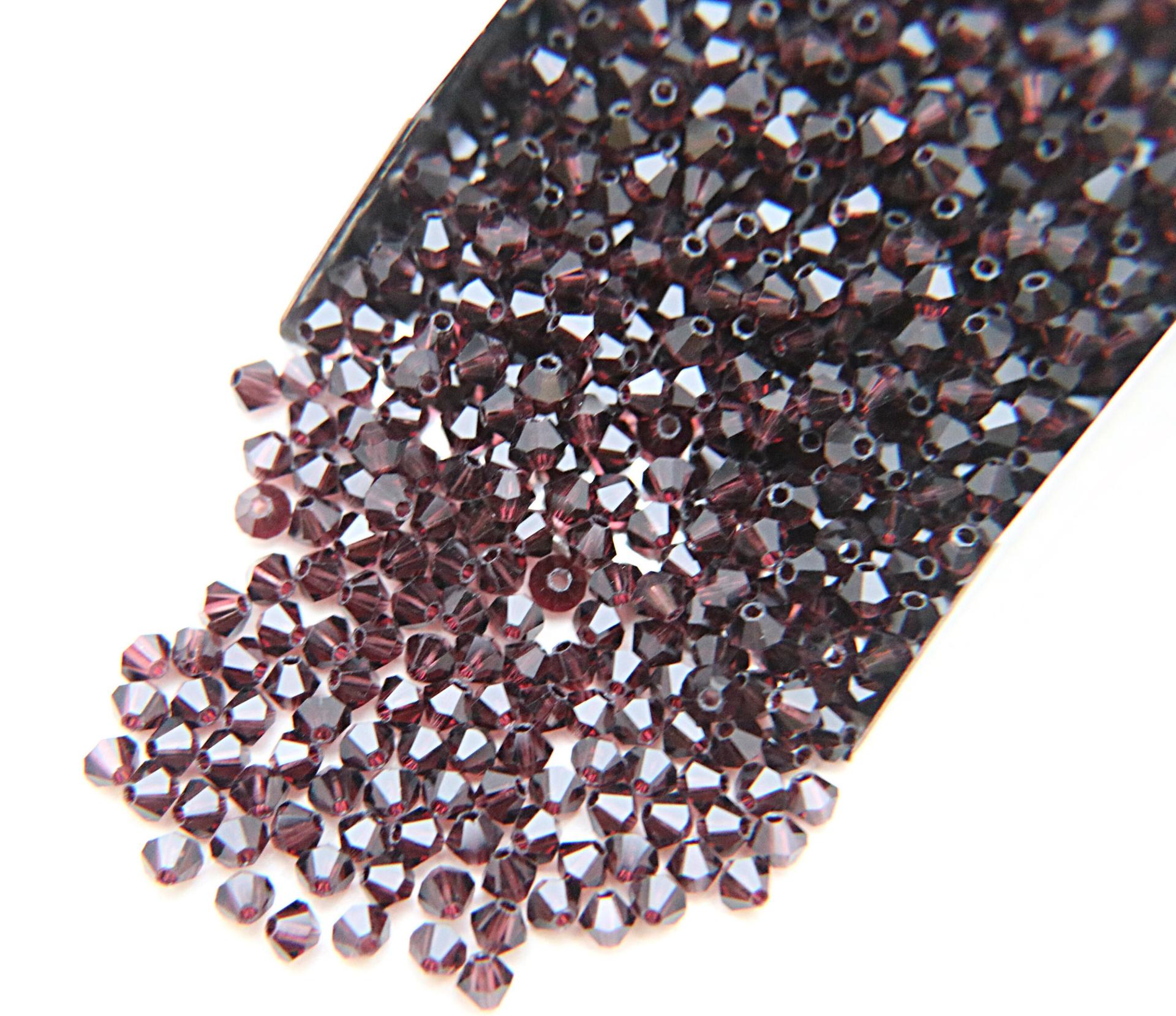 4mm Burgundy Swarovski Bicone loose beads 36/72/144/432/720 Pieces (515) embroidery materials, jewelry making, rare findings, craft supply