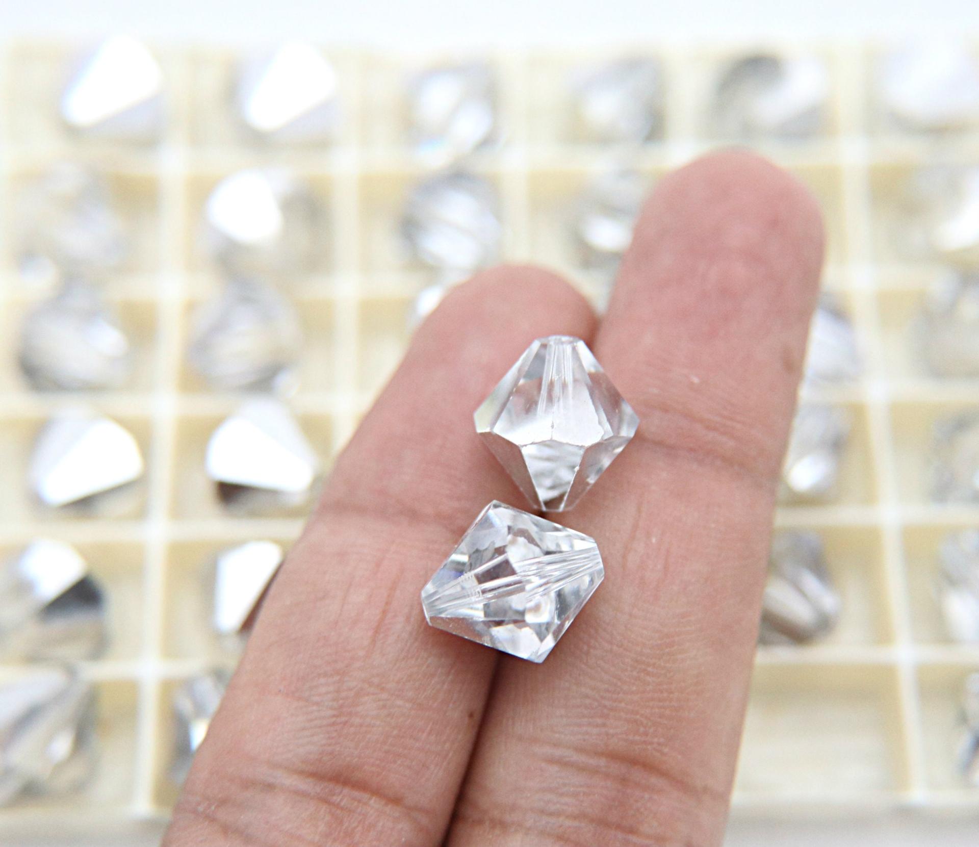12mm Swarovski 5301 Faceted rare vintage Bicone Beads (11 Colors) 6/12/48 Pieces Jewelery making beads, embellishments, premium rare beads