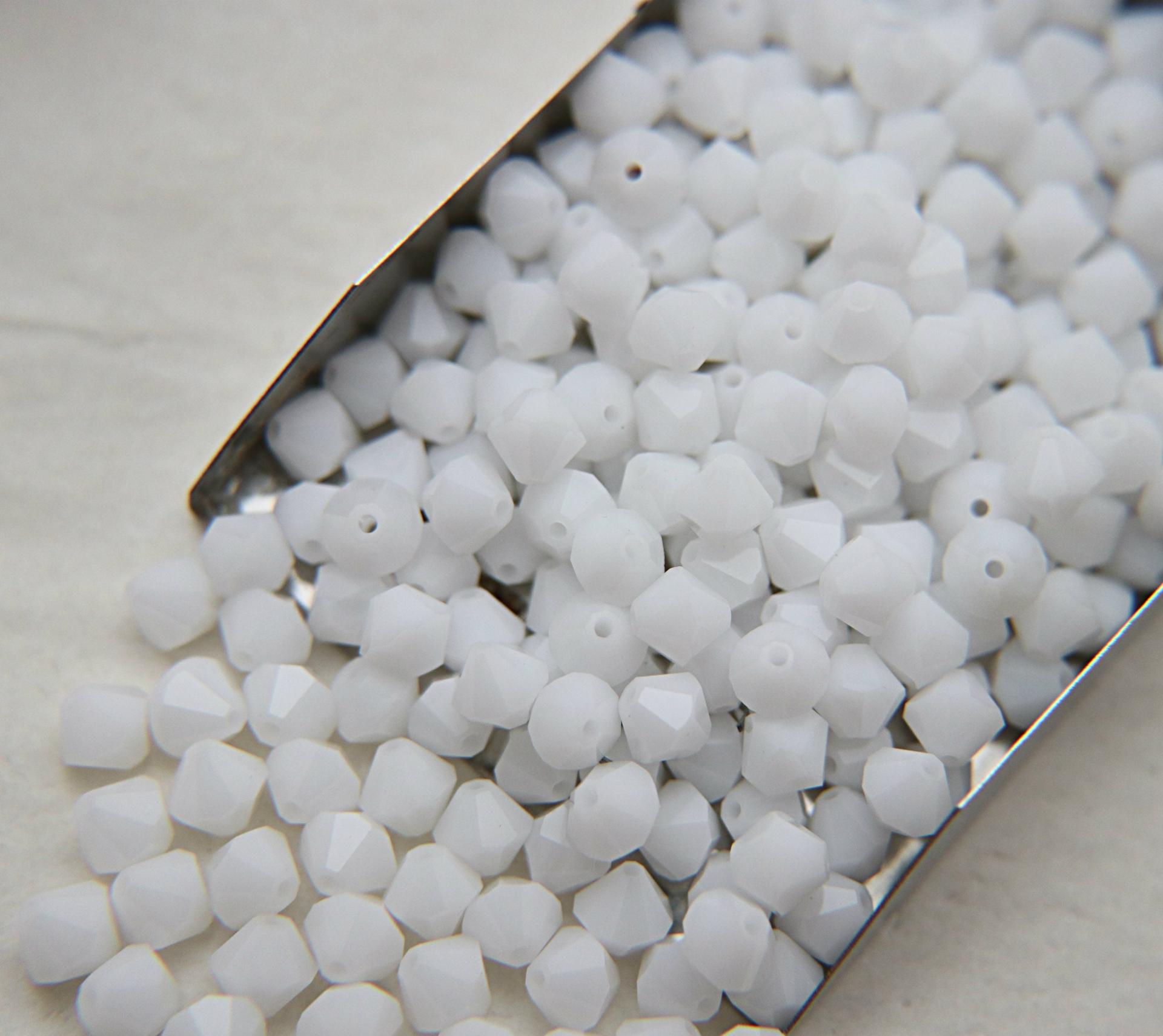 4/5 MM White Alabaster Swarovski Bicone beads Cuts 36/72/144/432/720 Pieces (281) Rare findings, jewelry making, craft supplies