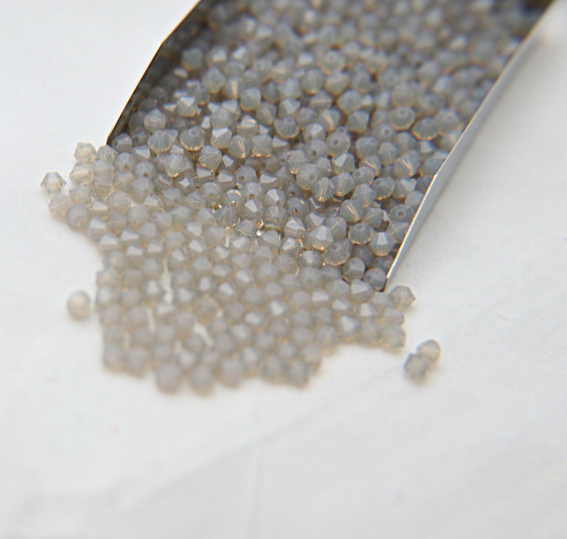 3mm Light Grey Opal Swarovski Bicone beads 36/72/144/432/720 Pieces (383) Jewelry findings, embroidery materials, jewelry making, rare beads