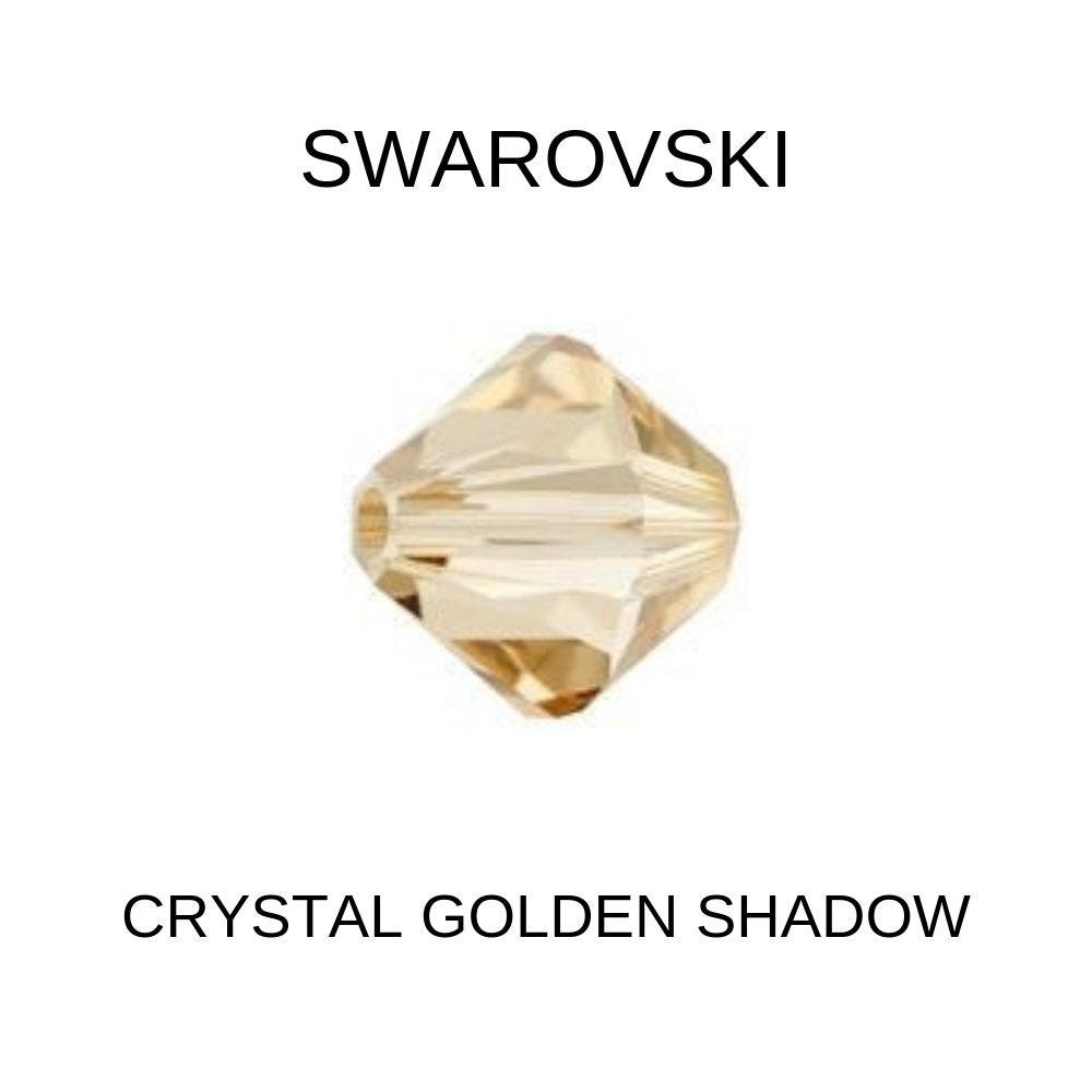 Swarovski (5mm) Crystal Golden Shadow Bicones 12/36/72/144/288/720 Pieces embroidery materials, jewelry supplies, craft supplies, decoration