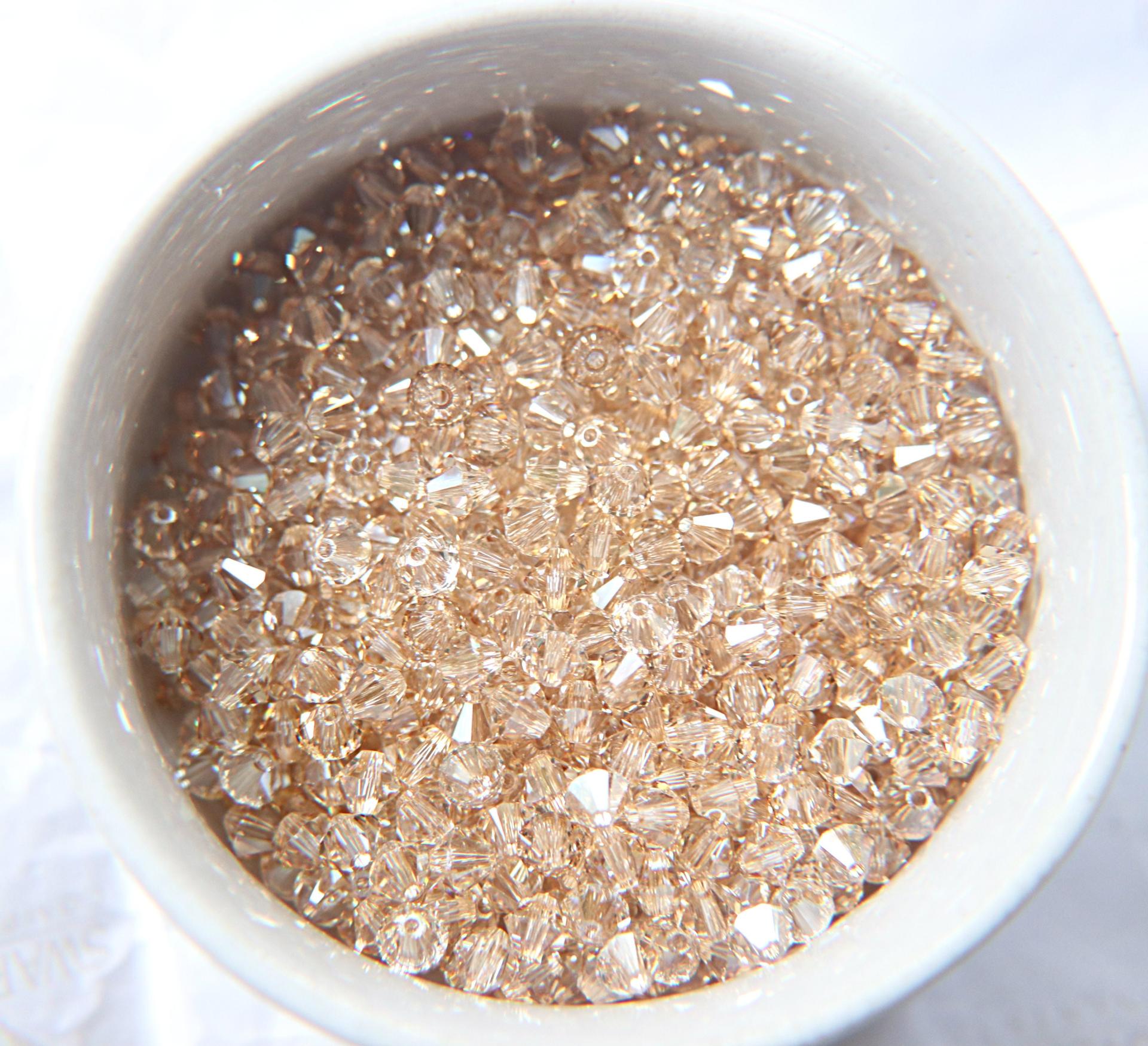 Swarovski (5mm) Crystal Golden Shadow Bicones 12/36/72/144/288/720 Pieces embroidery materials, jewelry supplies, craft supplies, decoration
