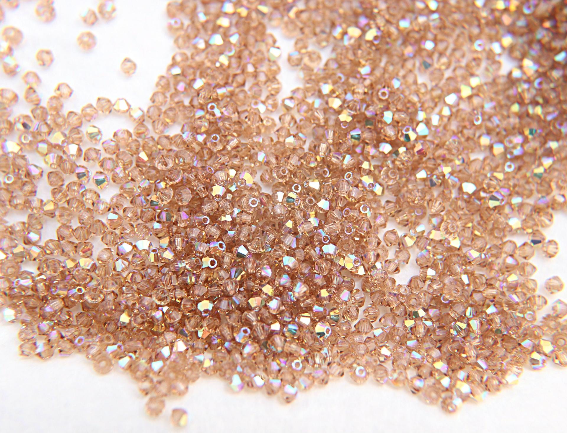 3mm Preciosa Light Colorado Topaz AB rainbow Bicones beads 36/72/144/432/720 Pieces jewelry making findings, embroidery materials, couture