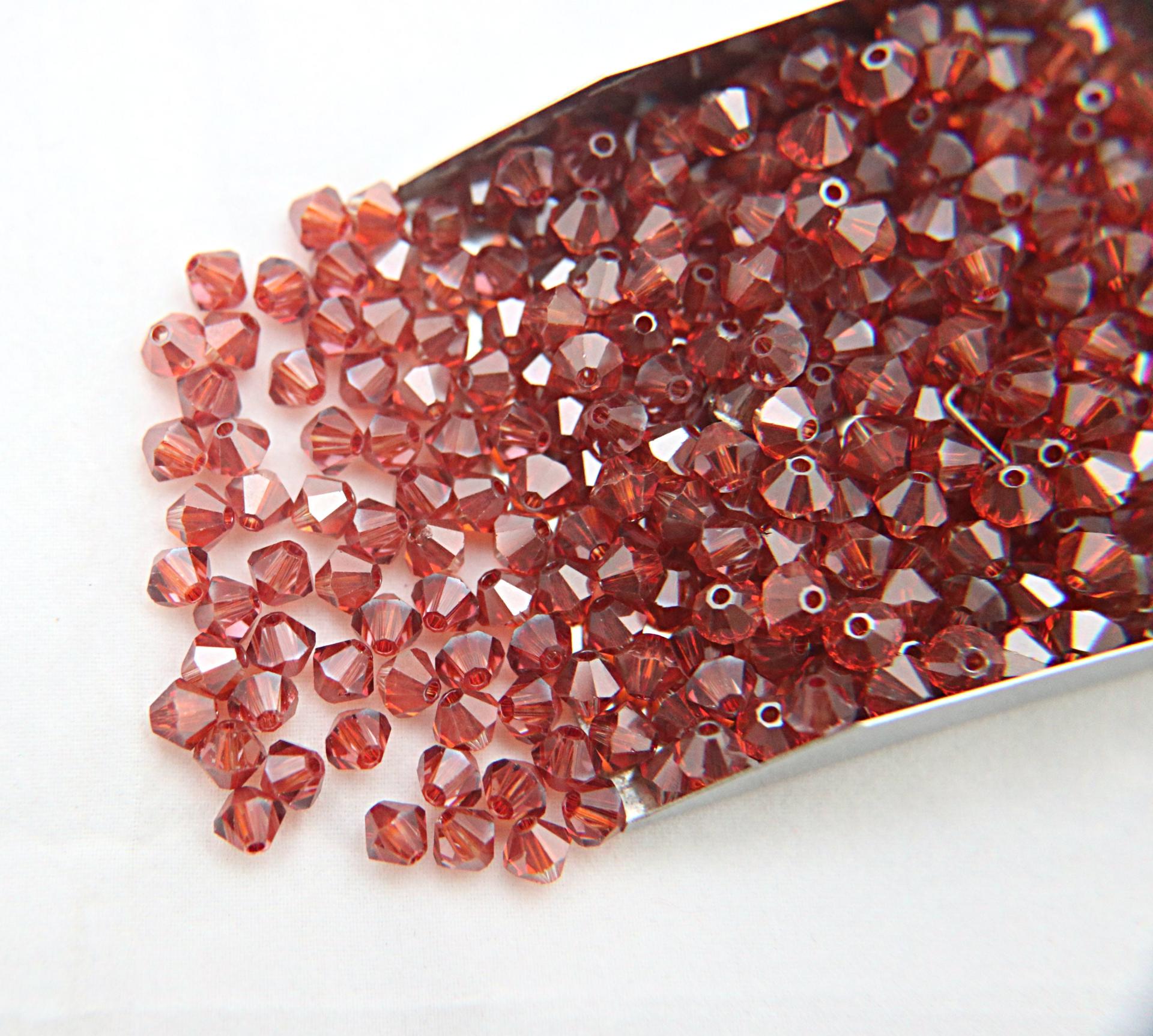 6mm Crystal Red Magma Swarovski Bicone beads 20 Gross (2880 Pieces) Haute couture embellishments, premium beads, vintage supplies