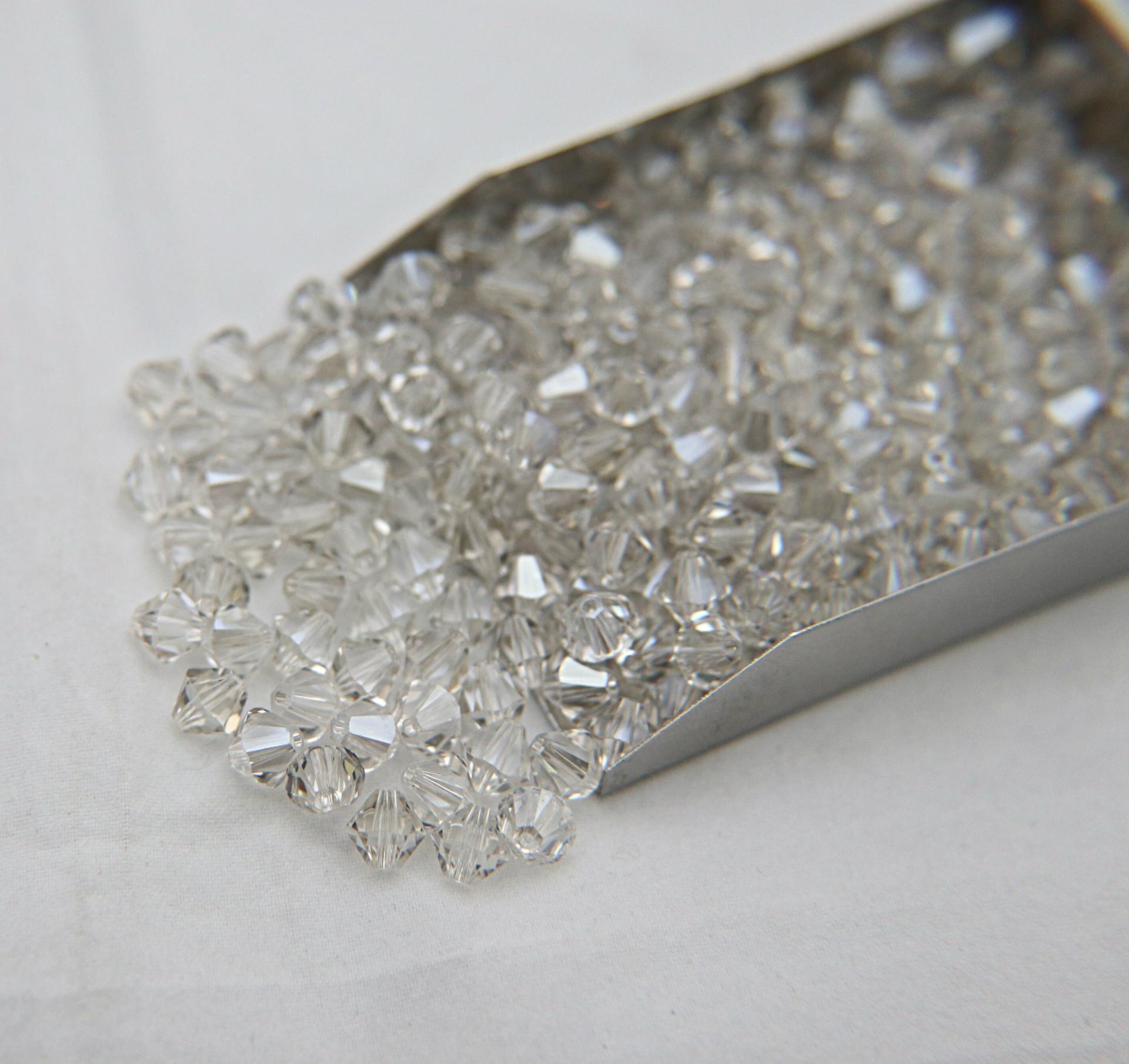 6mm Crystal Silver Shade Swarovski Bicone Cuts 20 Gross (2880 Pieces) jewelry making/embroidery materials / premium vintage materials