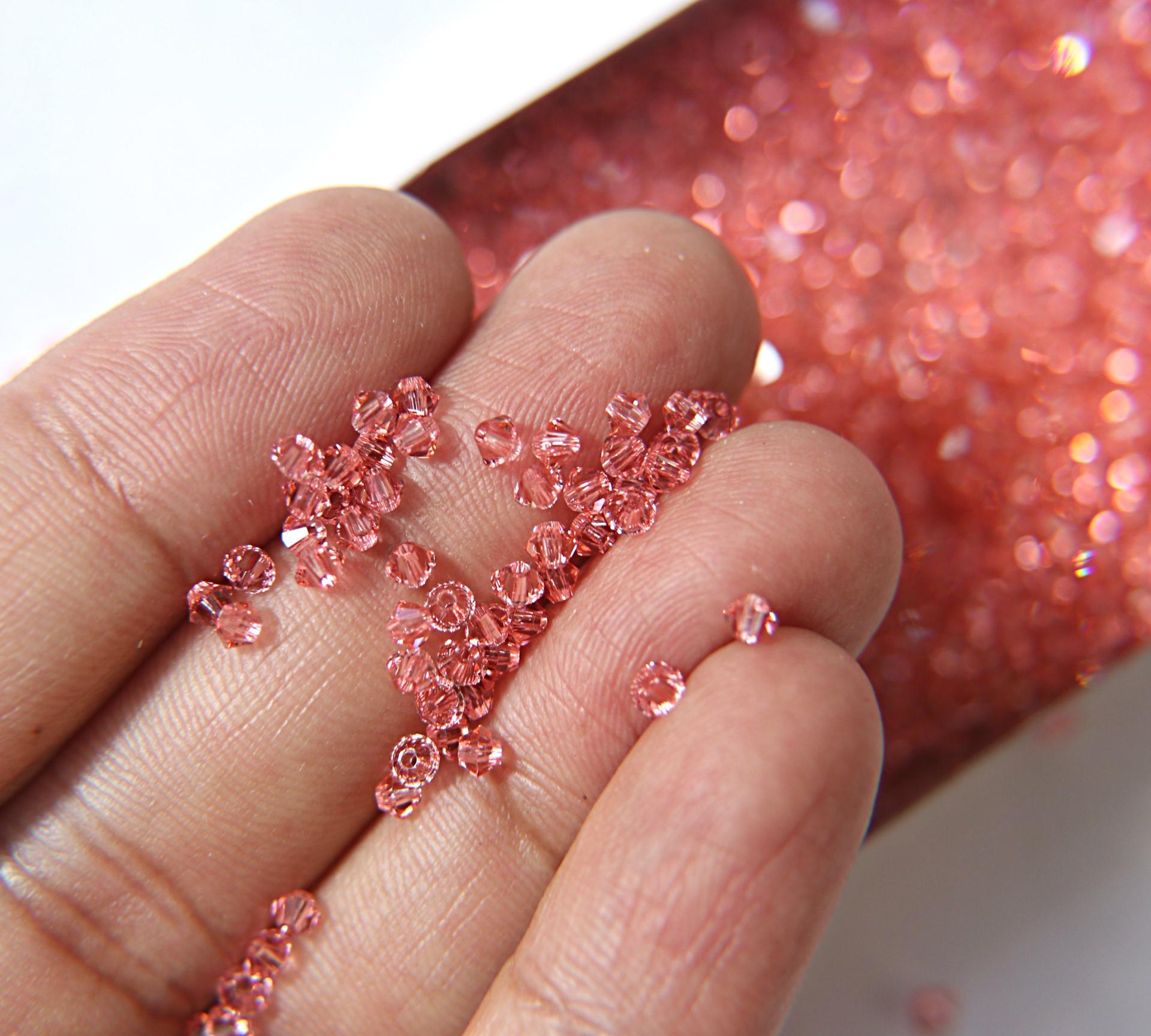 3mm Desert Rose Swarovski Bicone loose beads 36/72/144/432/720 Pieces (515) Rare findings, jewelry making, craft supplies, embellishment
