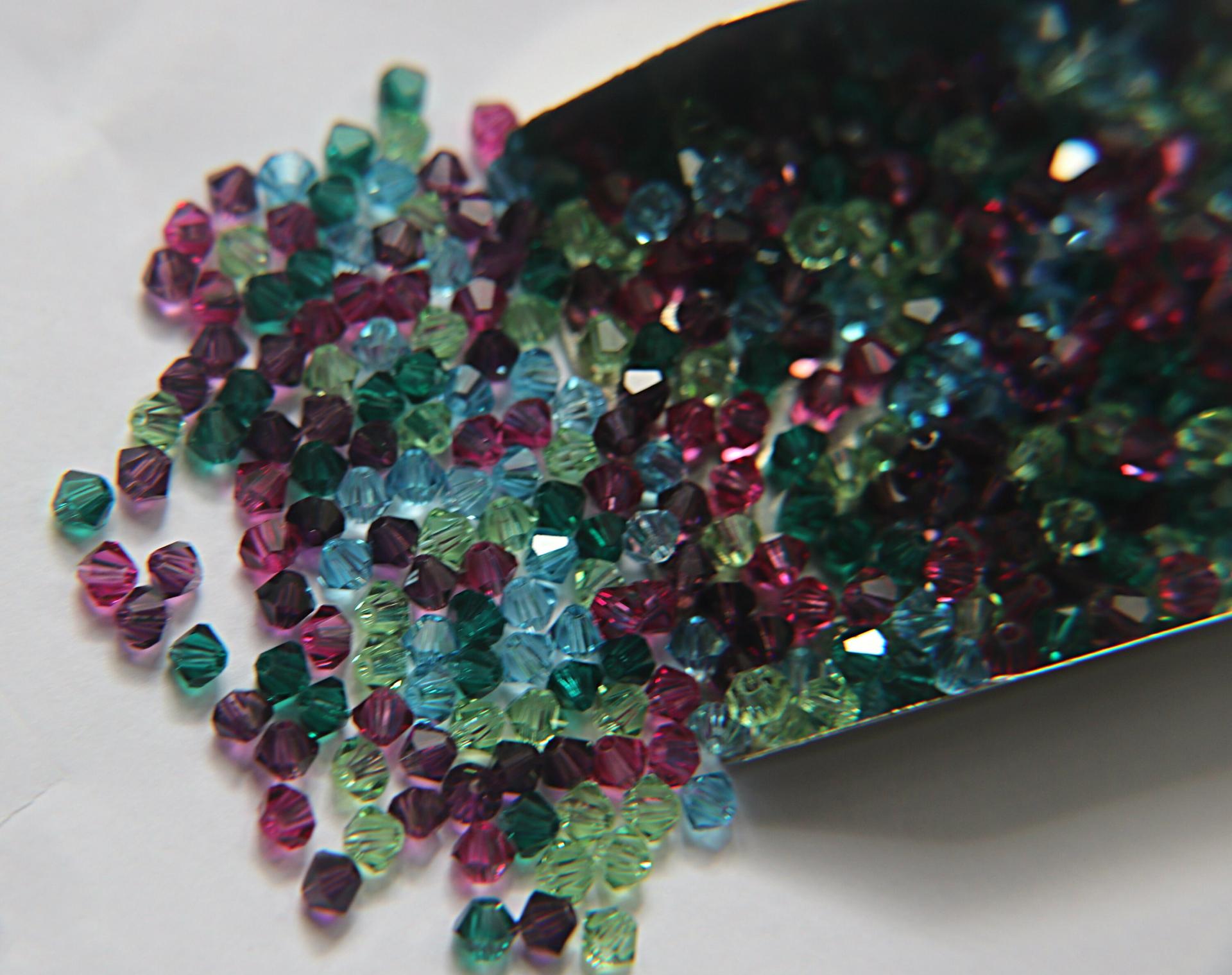 3/4 mm Garden Glory Designer Mixes Swarovski Bicone beads 36/72/144/432/720 Pieces loose beads mix beads, embroidery materials, decorations