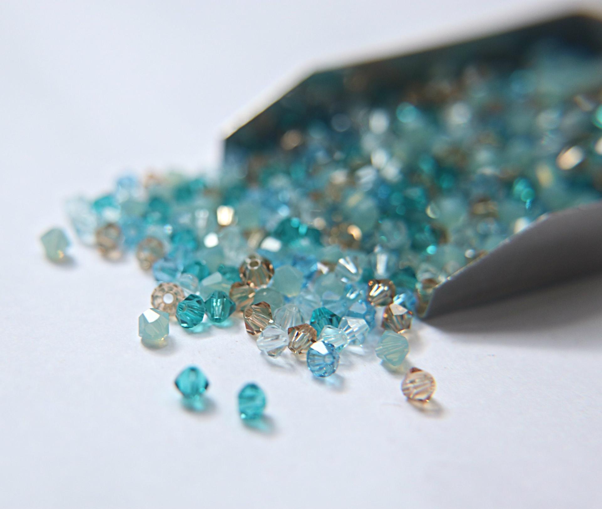 4mm Miami Beach Designer Mixes Swarovski Bicone beads 36/72/144/432/720 Pieces loose beads mix beads, embroidery materials, vintage find