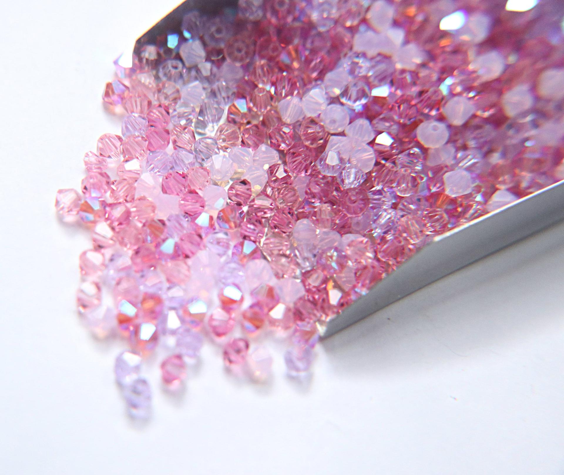 4mm Rose Glacier Designer Mixes Swarovski Bicone beads 36/72/144/432/720 Pieces loose beads, mix beads, embroidery materials, craft
